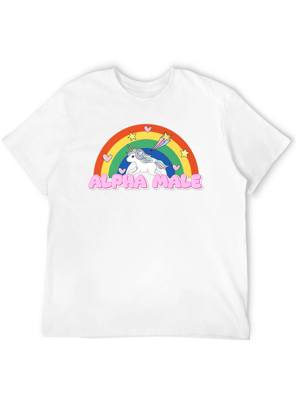 Alpha Male Unicorn Rainbow Graphic Tee