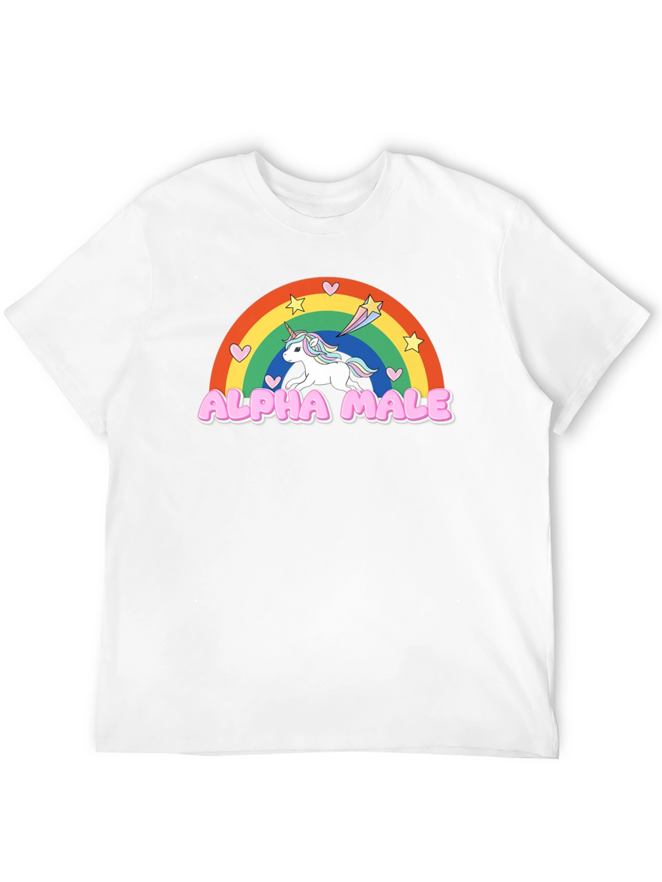 Alpha Male Unicorn Rainbow Graphic Tee