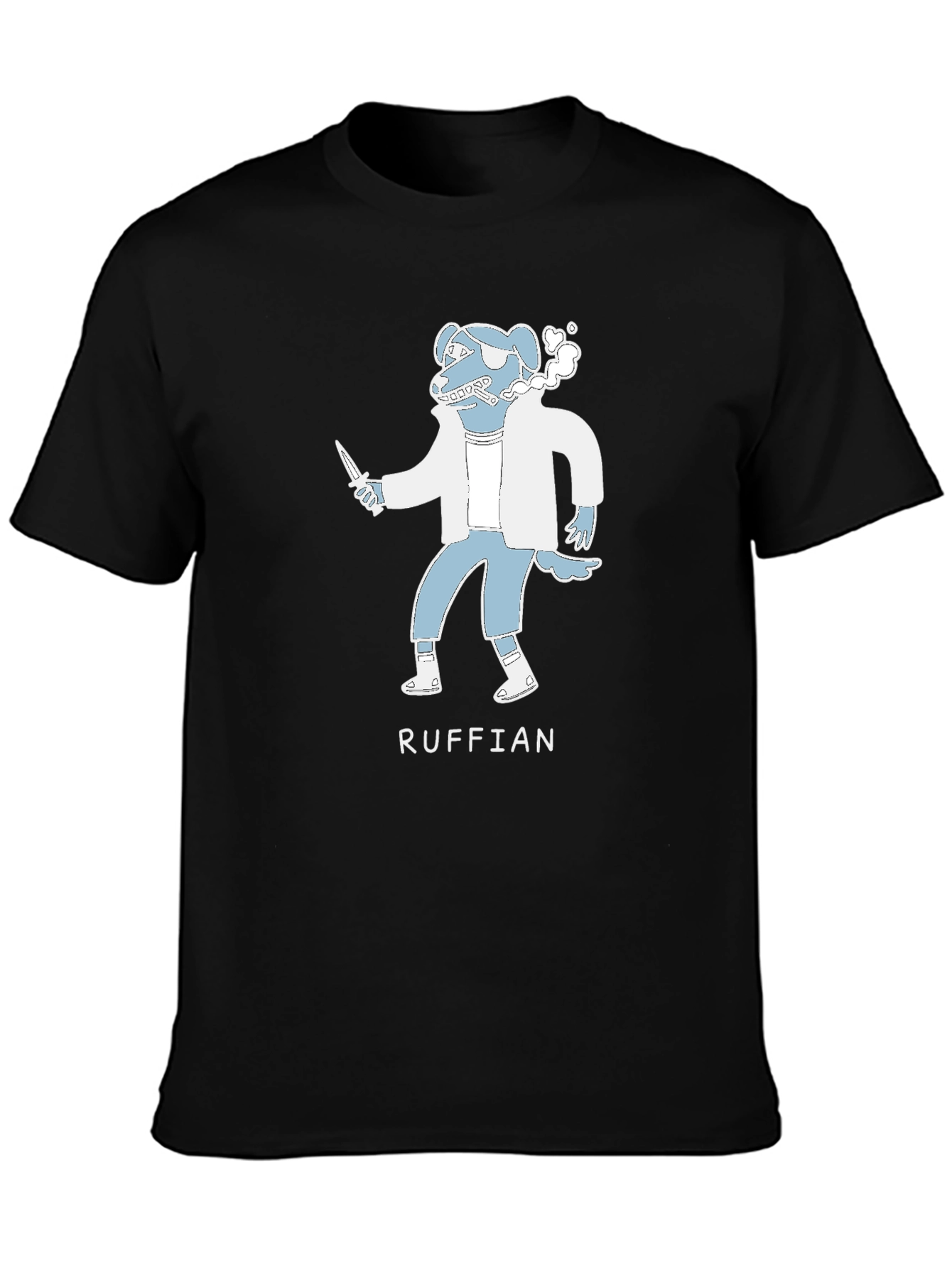 Ruffian Dog Cartoon T-Shirt