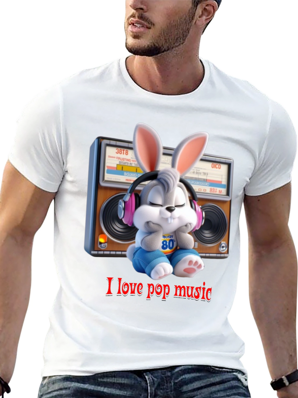 Bugs Bunny I Love Pop Music T-Shirt
