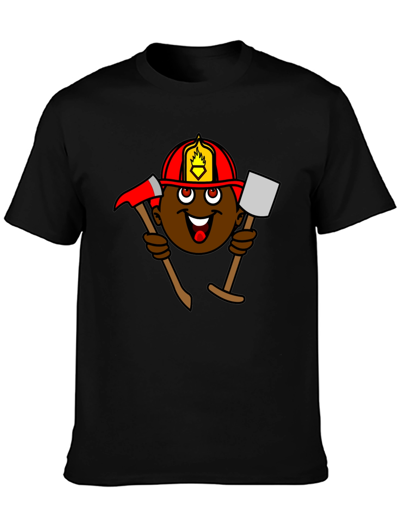 Cartoon Firefighter T-Shirt