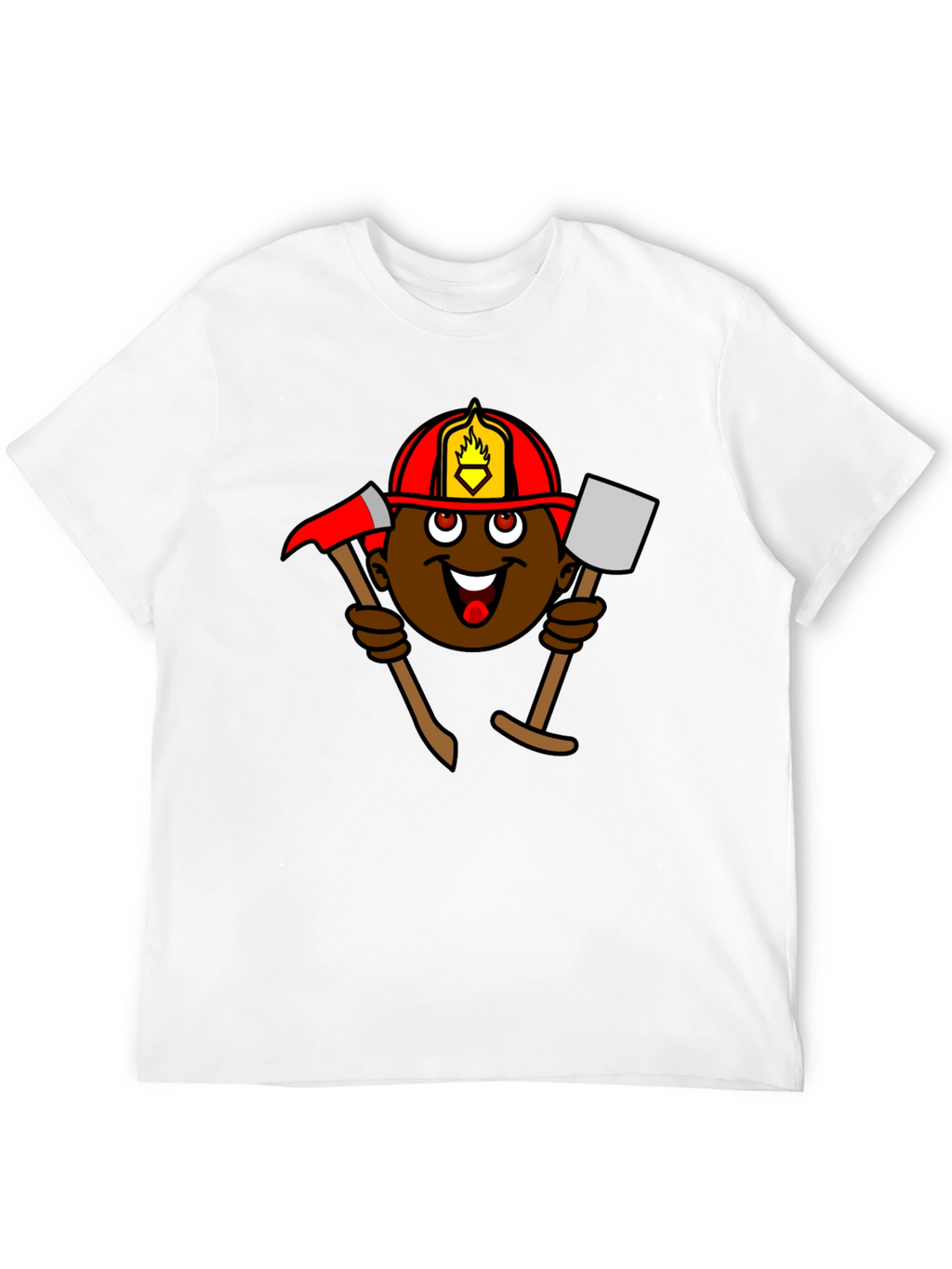 Cartoon Firefighter T-Shirt