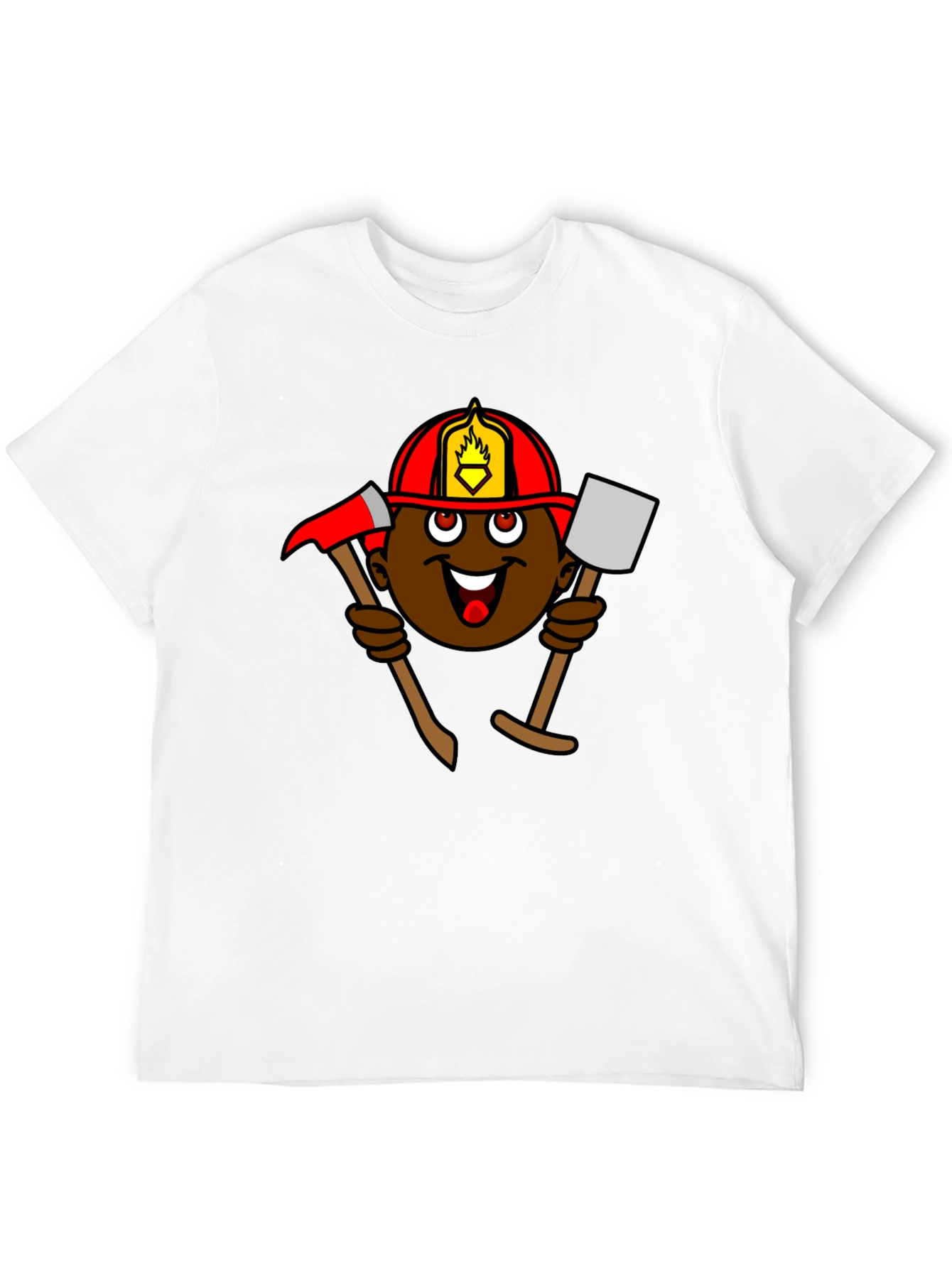 Cartoon Firefighter T-Shirt