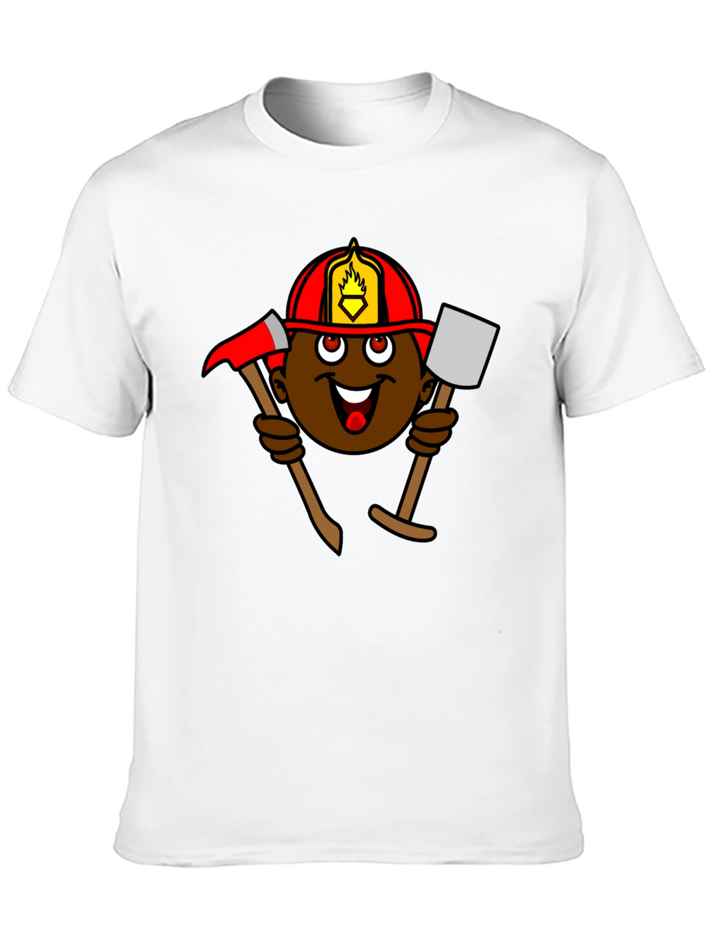 Cartoon Firefighter T-Shirt
