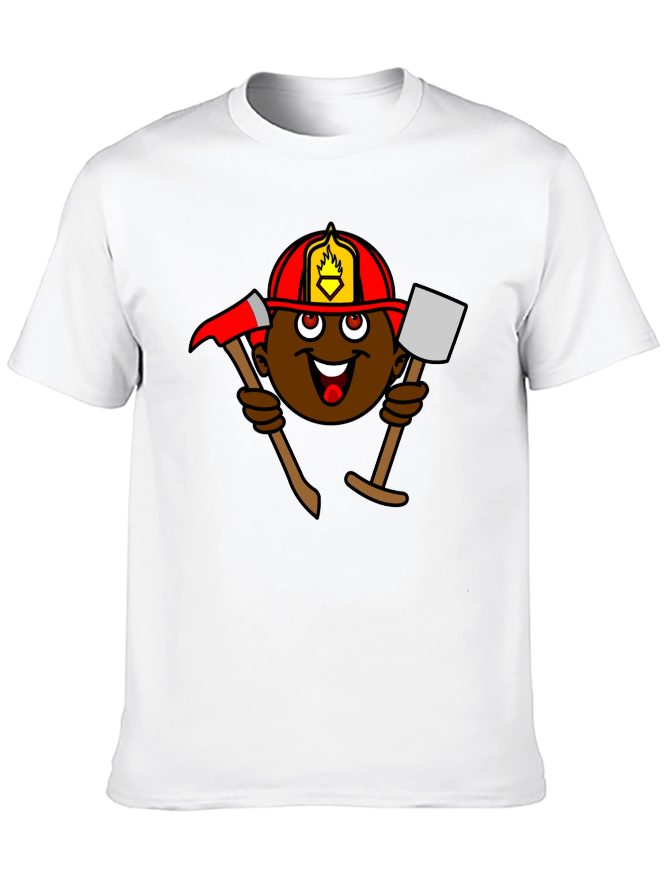 Cartoon Firefighter T-Shirt