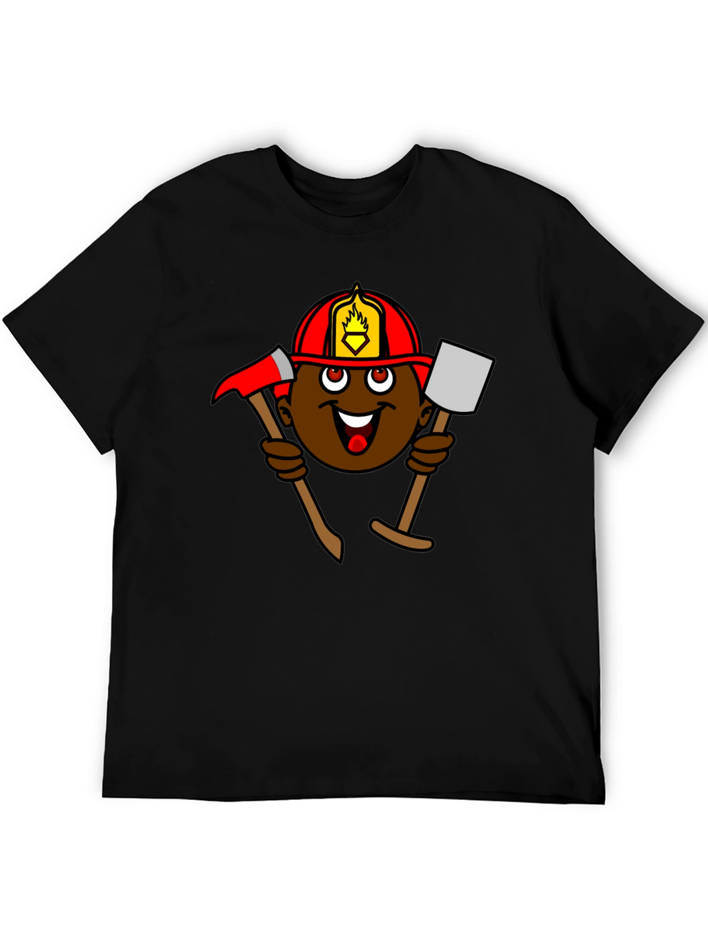 Cartoon Firefighter T-Shirt