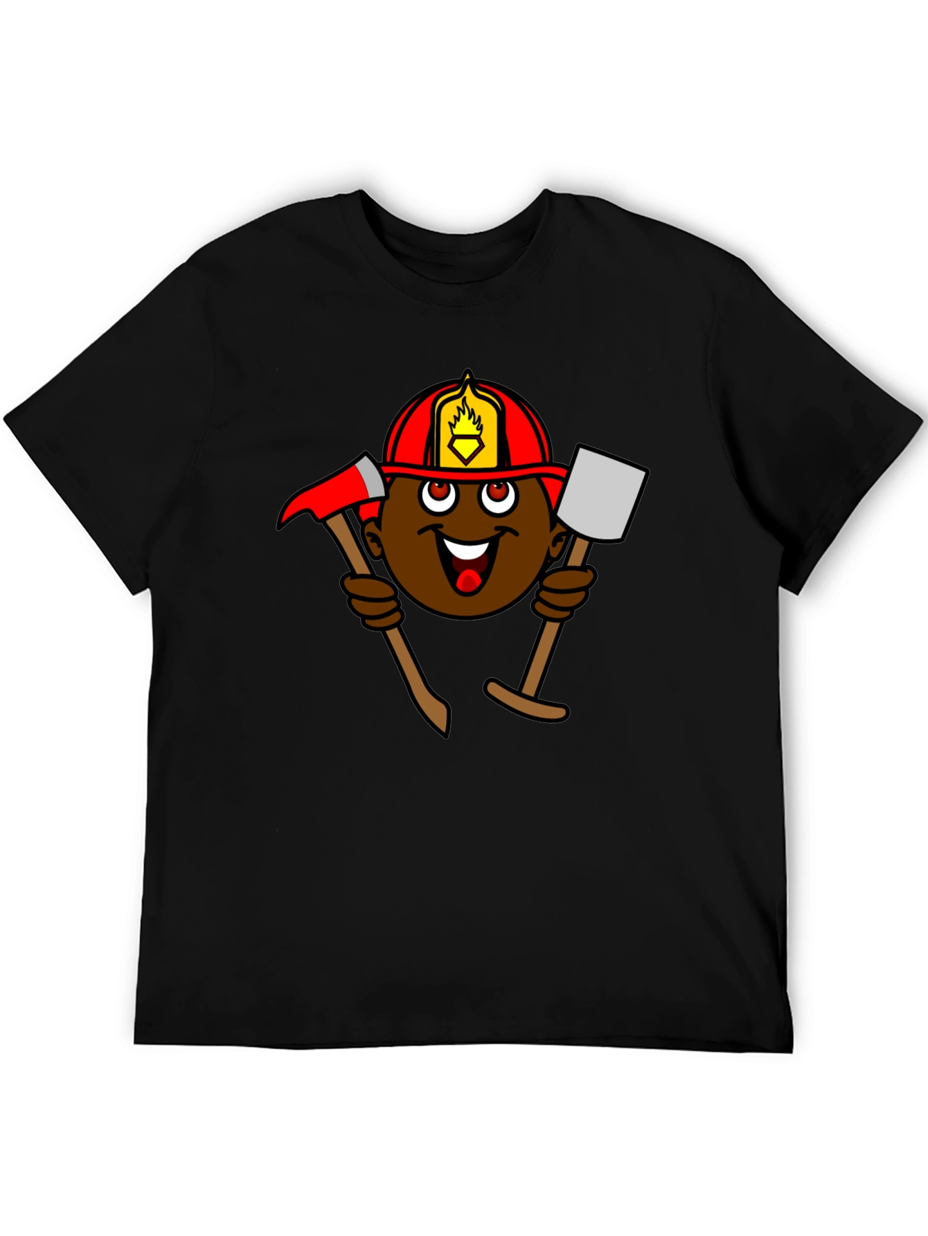 Cartoon Firefighter T-Shirt