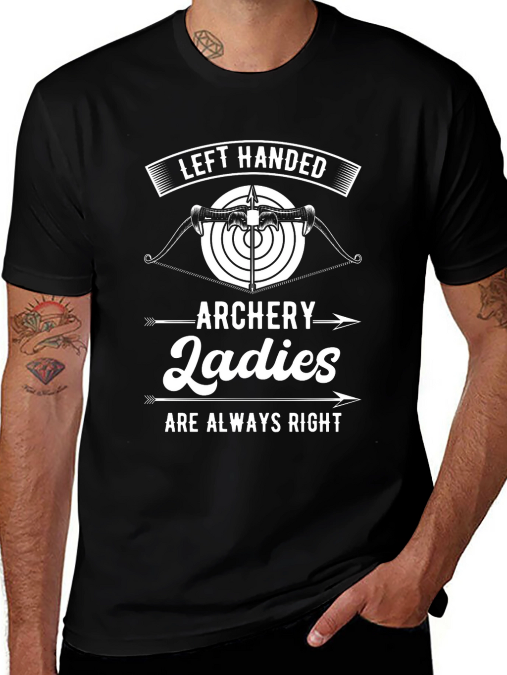 Left Handed Archery Ladies T-Shirt