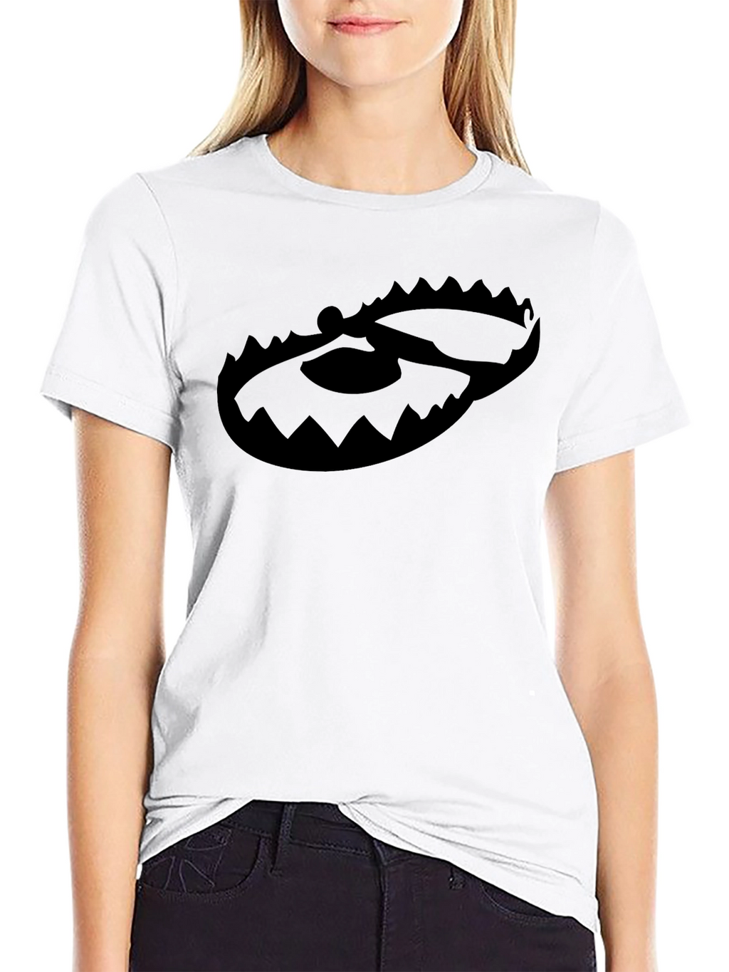 Black Graphic Tee - Bear Trap Design