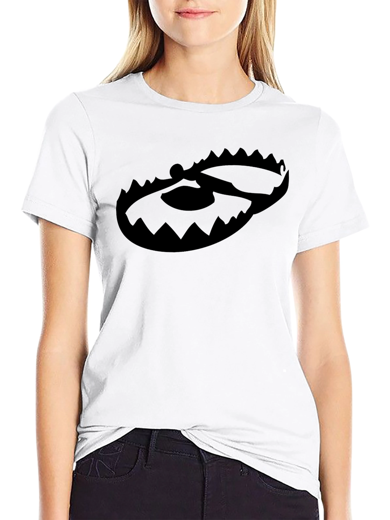Black Graphic Tee - Bear Trap Design