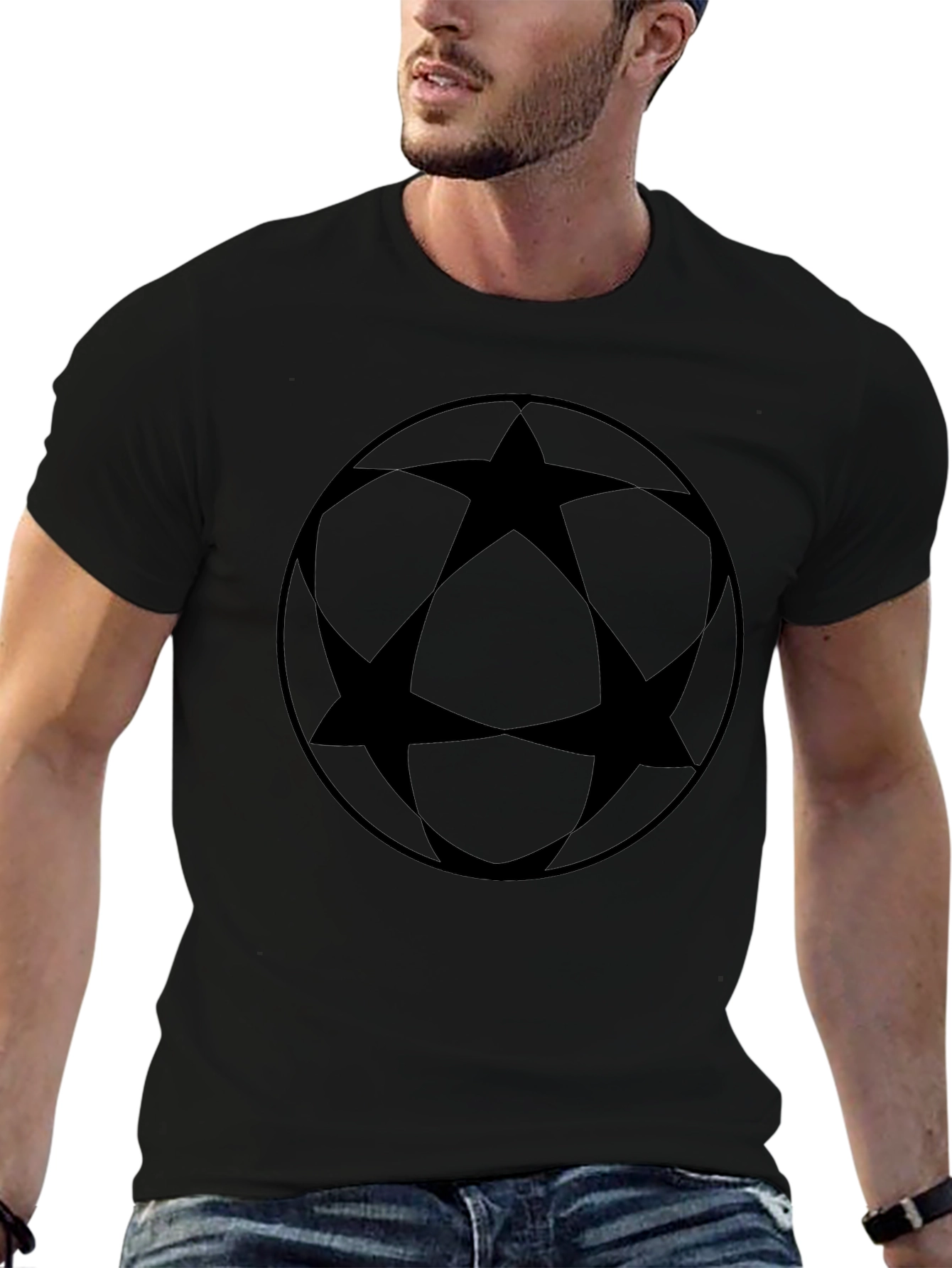 Black Star Circle Graphic Tee
