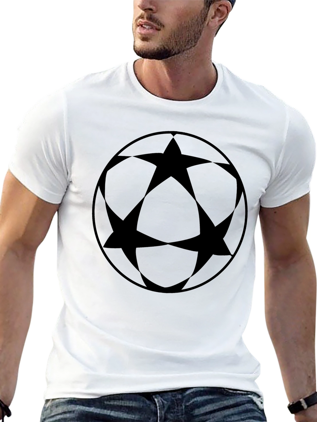 Black Star Circle Graphic Tee