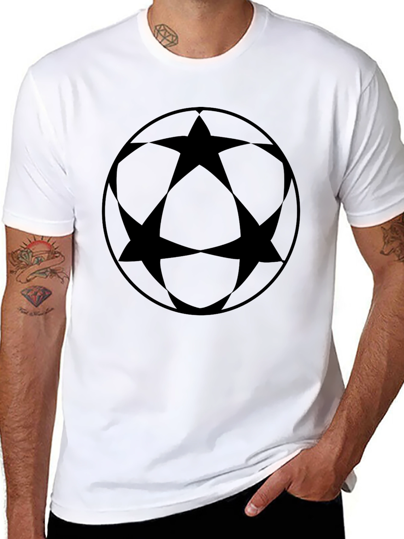 Black Star Circle Graphic Tee