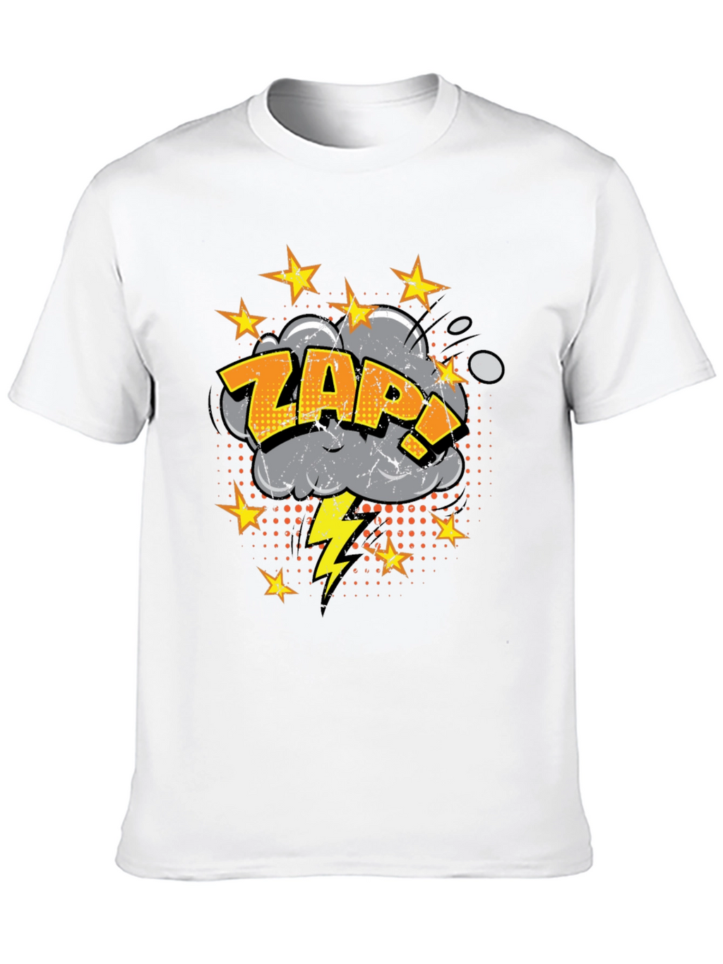 ZAP! Comic Style Graphic Print Black T-Shirt