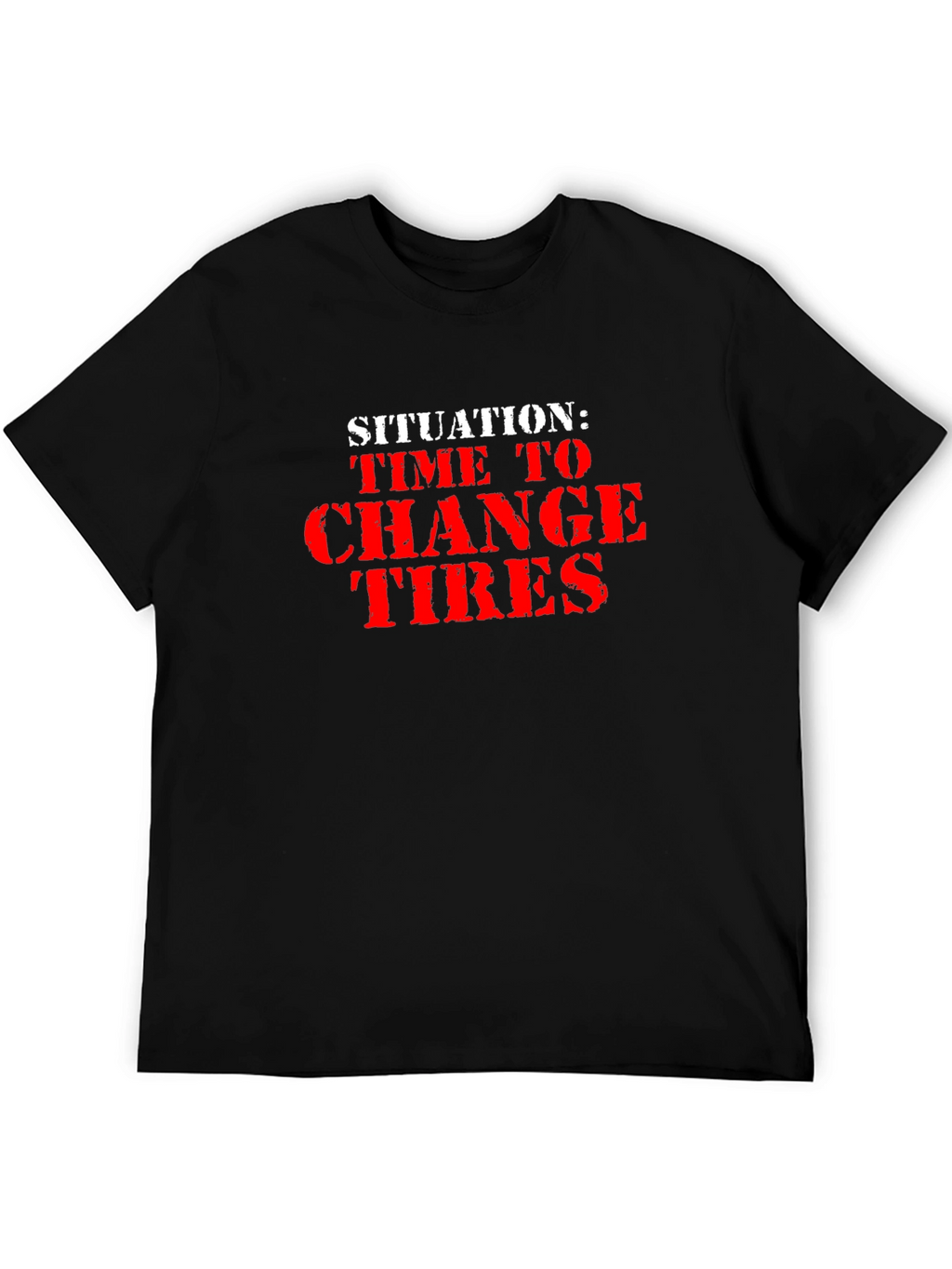 Time to Change Tires Black Graphic Tee