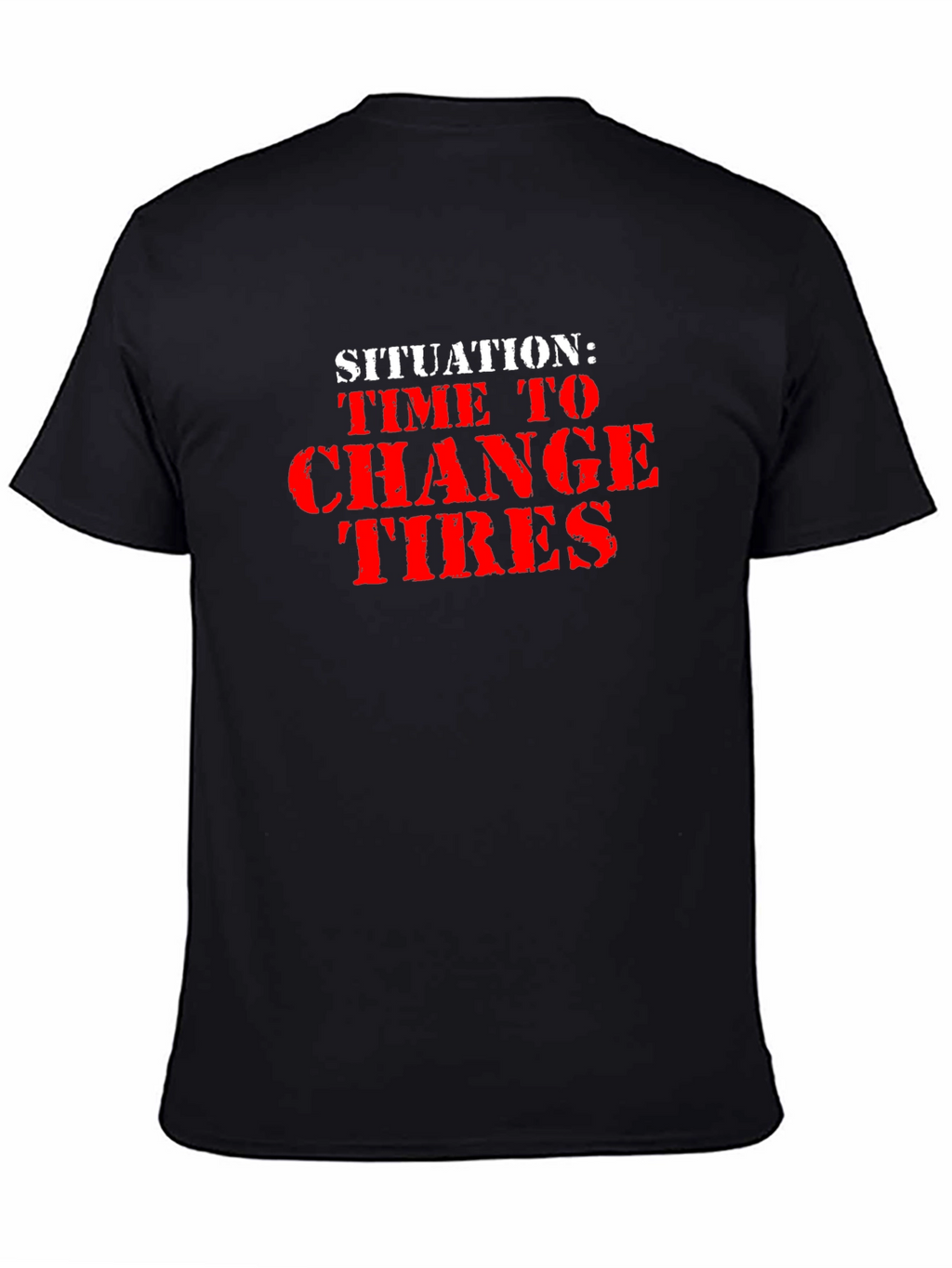Time to Change Tires Black Graphic Tee