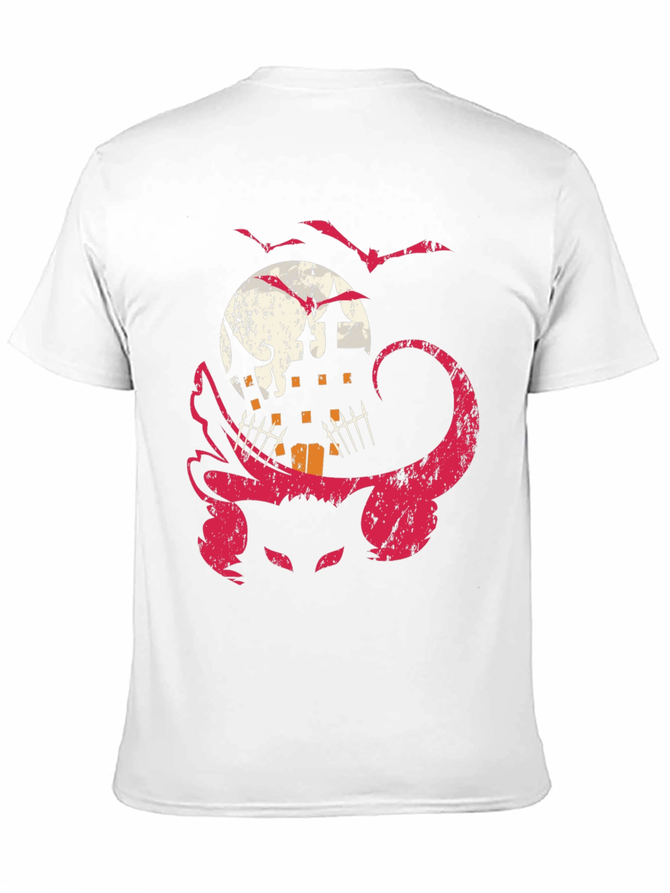Halloween Cat & Haunted House Graphic Tee