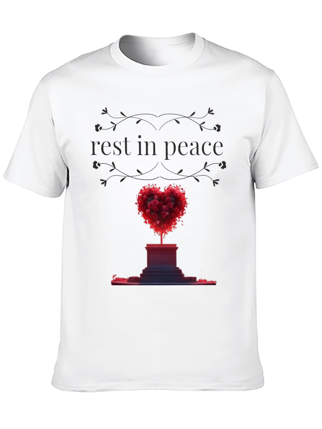 Rest In Peace Heart Memorial T-Shirt