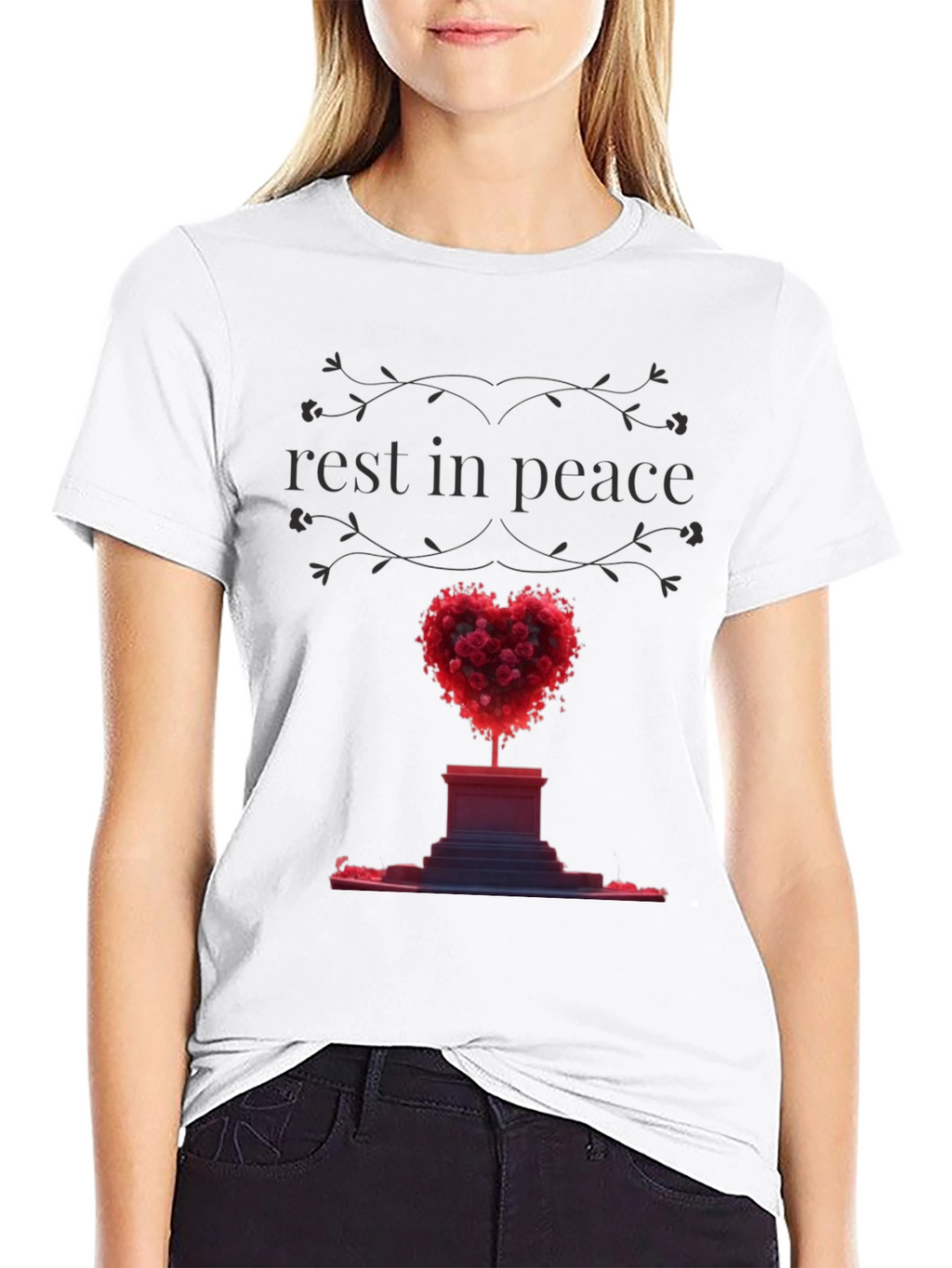 Rest In Peace Heart Memorial T-Shirt