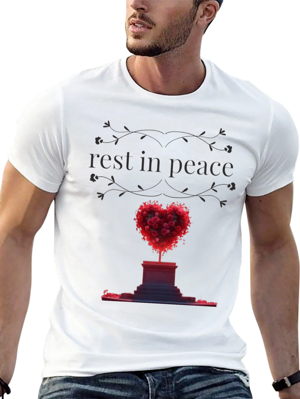 Rest In Peace Heart Memorial T-Shirt