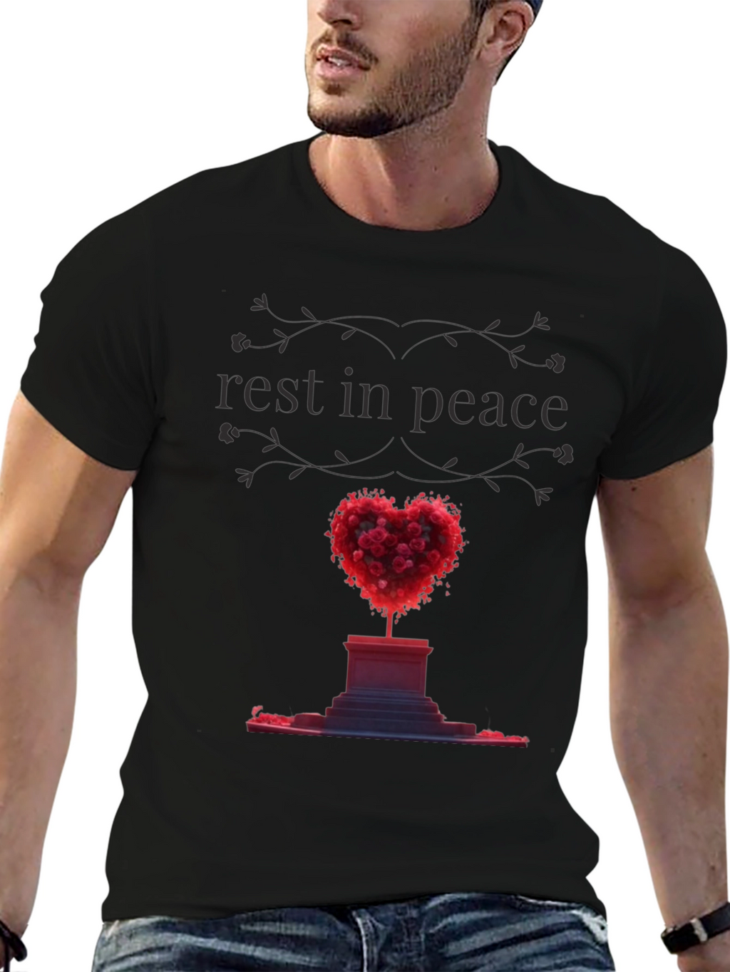 Rest In Peace Heart Memorial T-Shirt