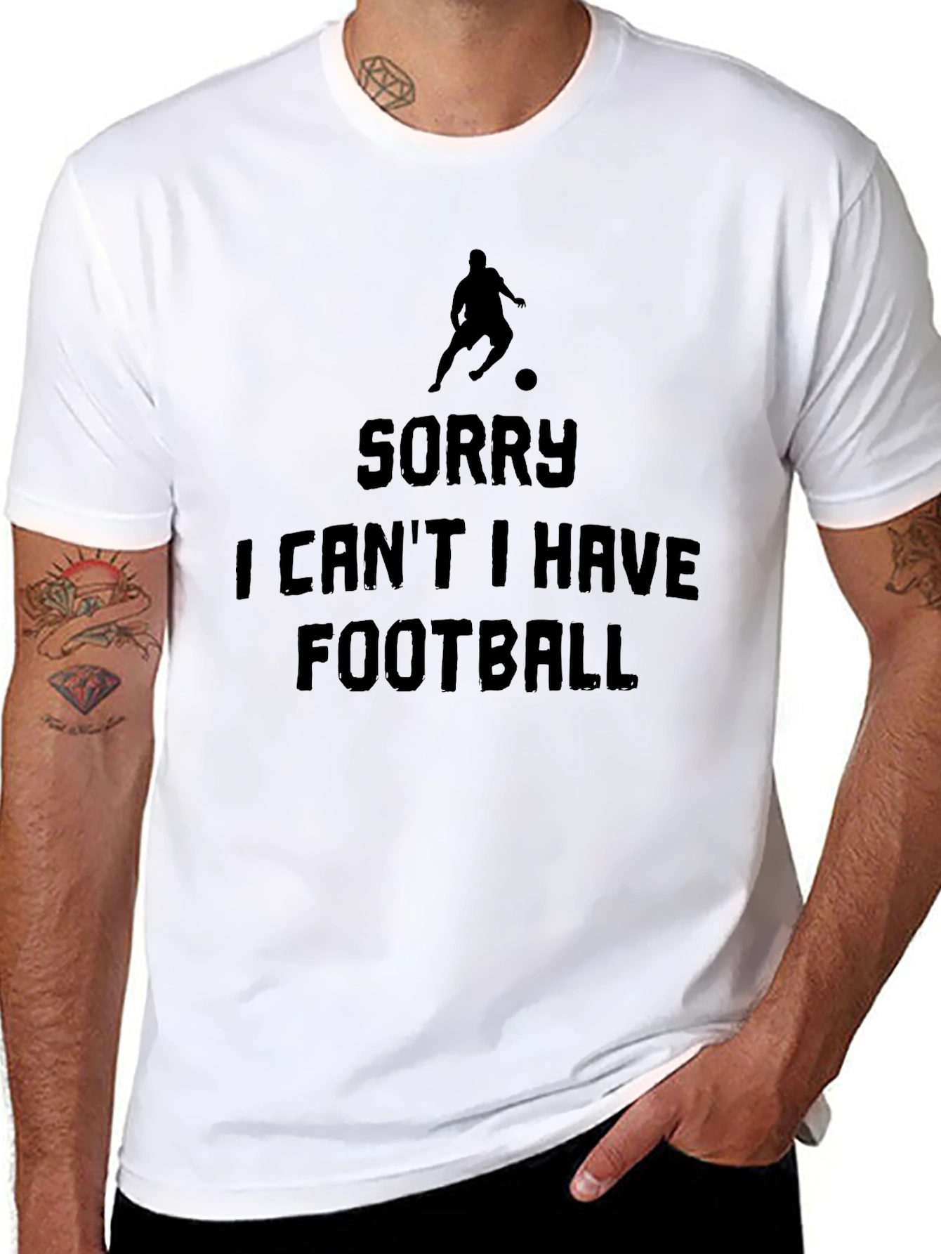 Sorry I Cant I Have Football Graphic Tee