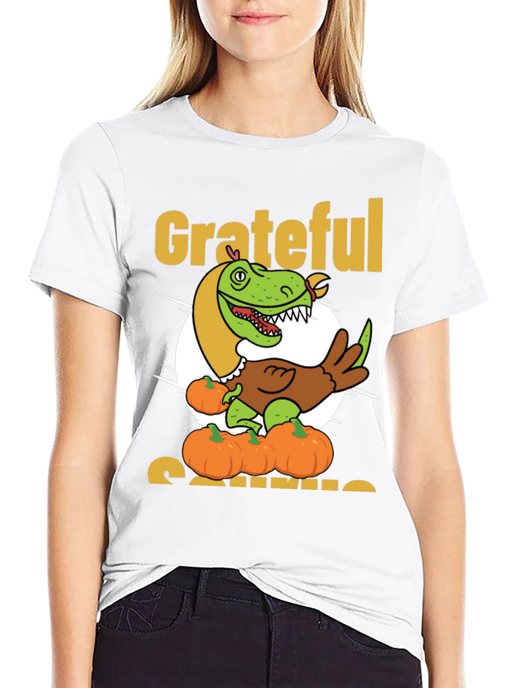 Grateful T-Rex Thanksgiving T-Shirt