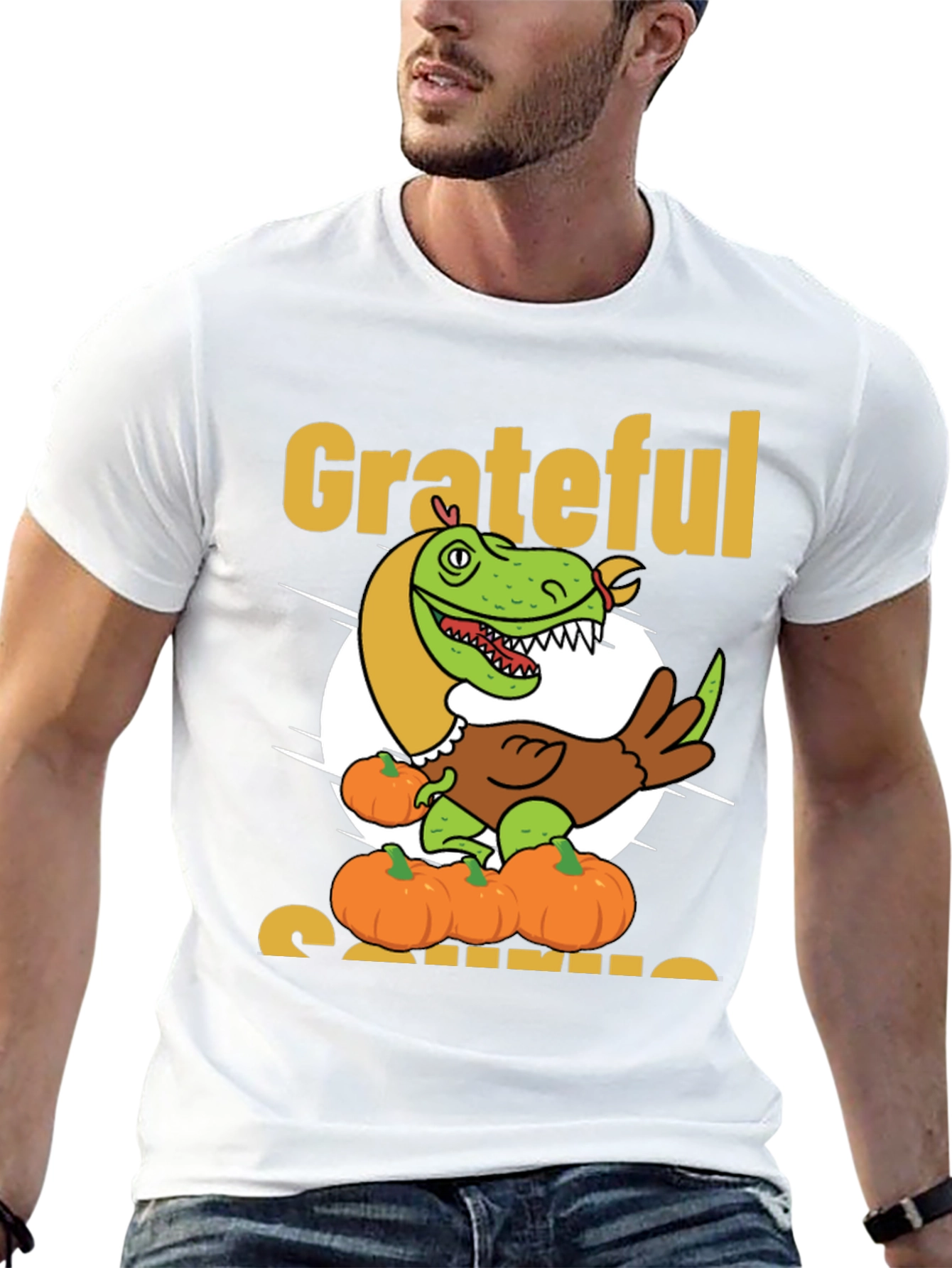 Grateful T-Rex Thanksgiving T-Shirt