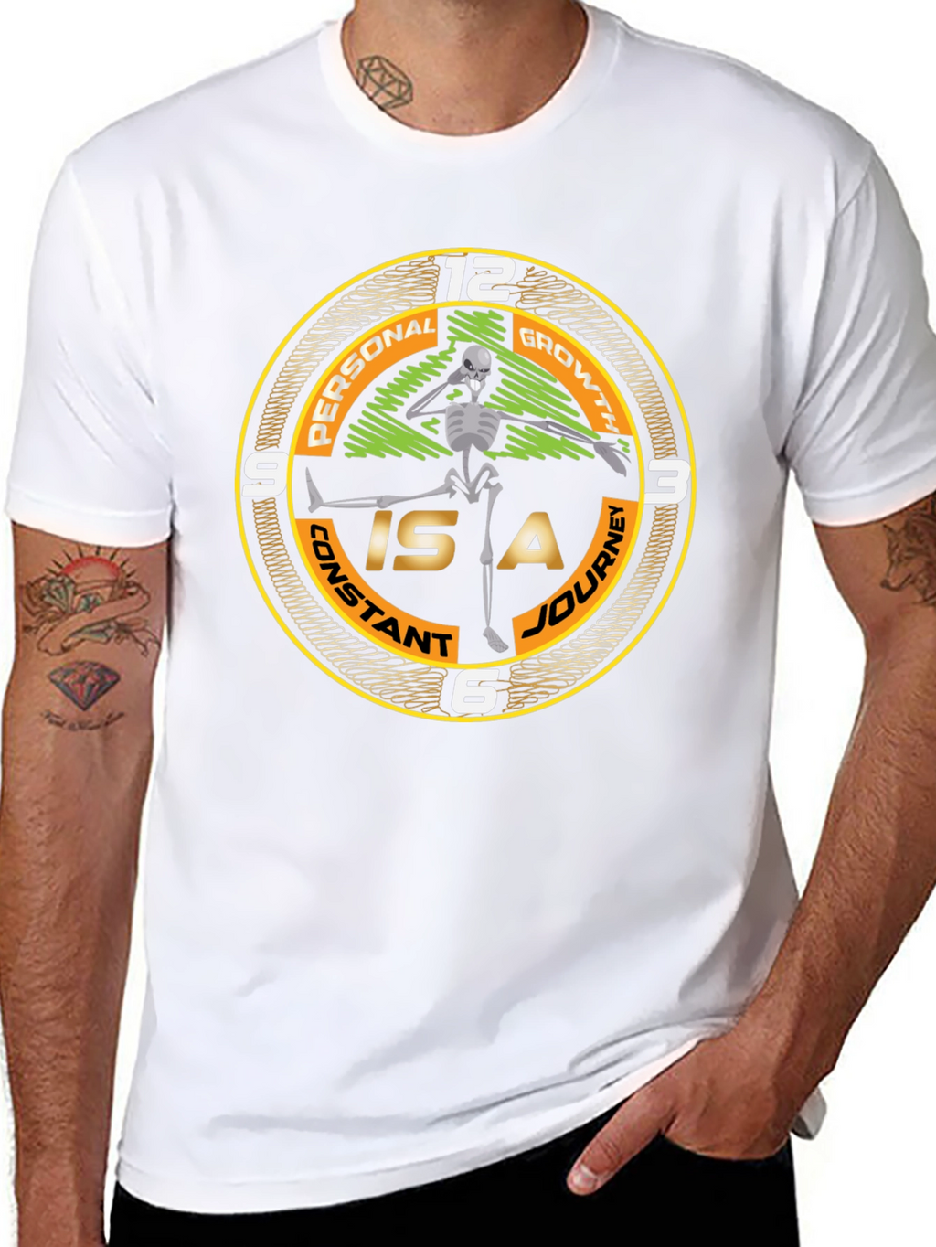 Personal Growth Skeleton Graphic Tee