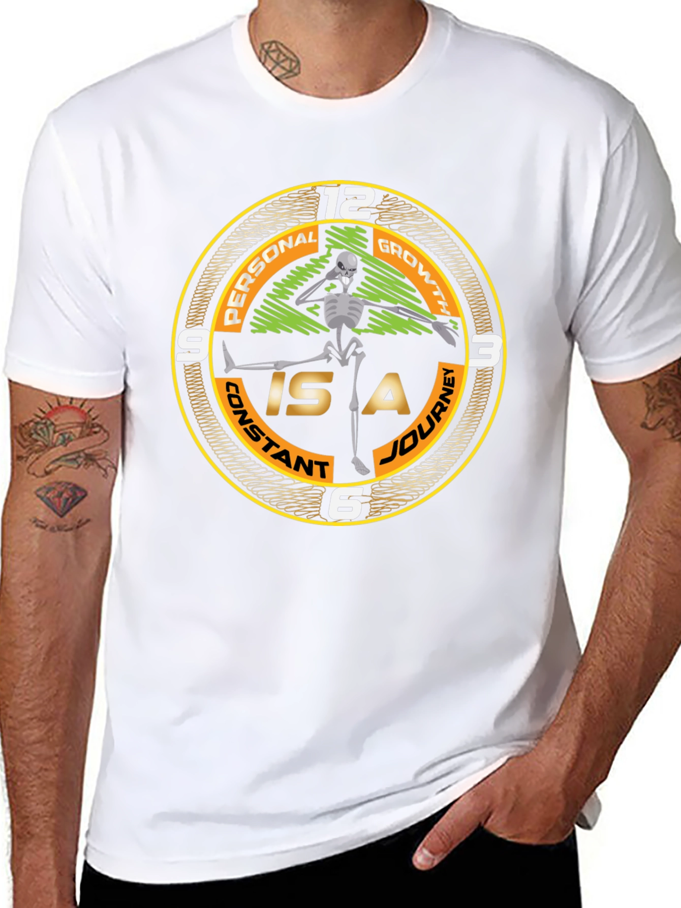 Personal Growth Skeleton Graphic Tee