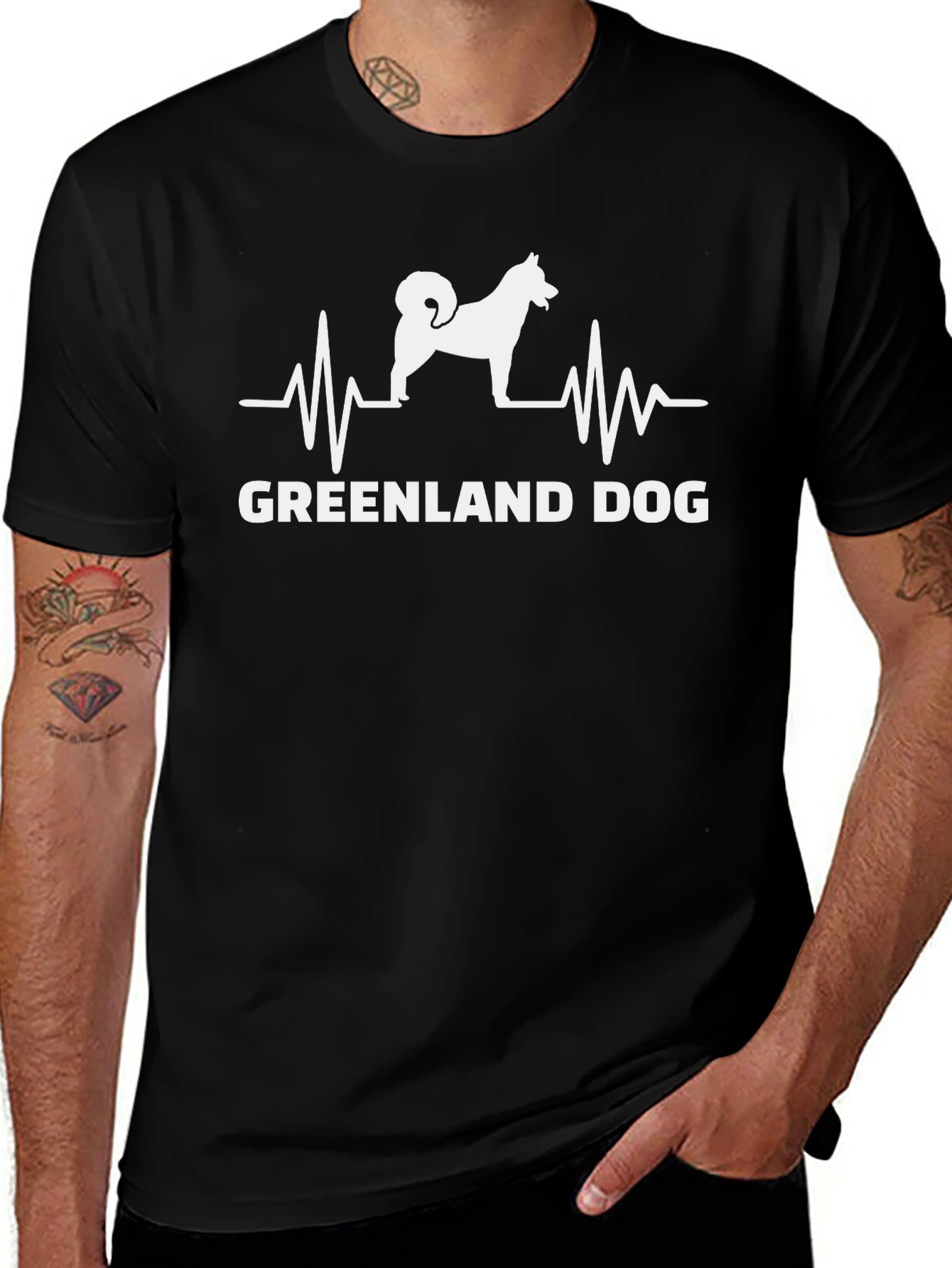 Greenland Dog Heartbeat T-Shirt