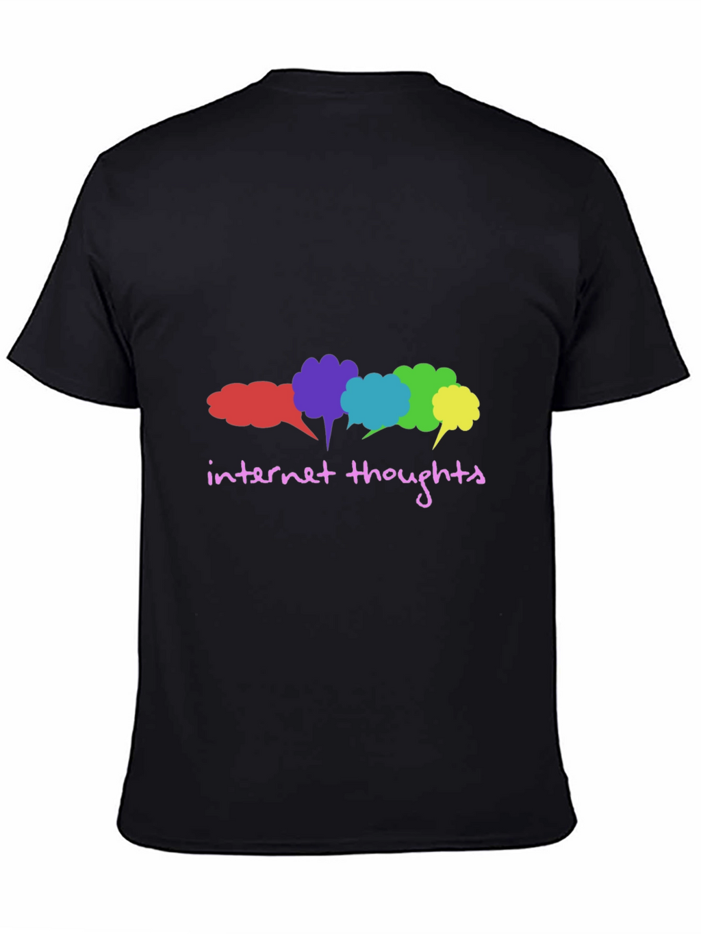 Internet Thoughts Graphic Tee - Trendy Black T-Shirt