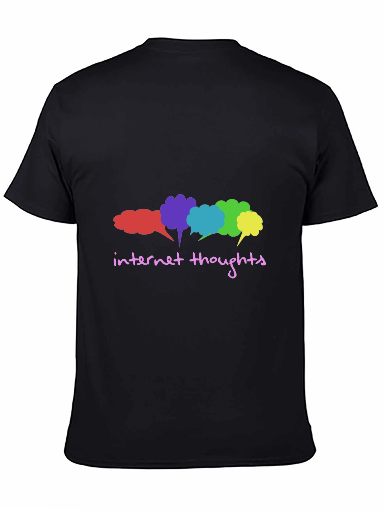 Internet Thoughts Graphic Tee - Trendy Black T-Shirt