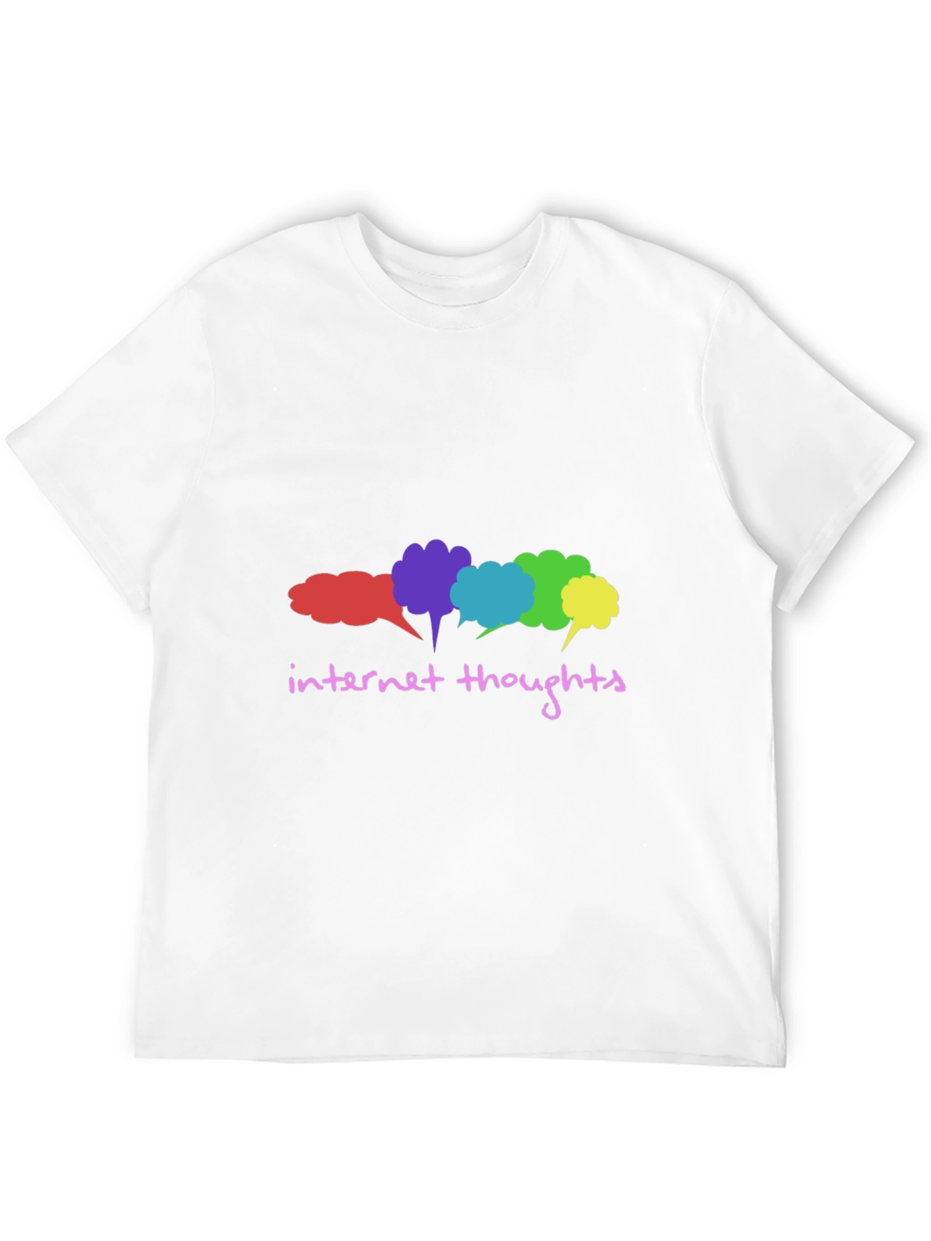 Internet Thoughts Graphic Tee - Trendy Black T-Shirt