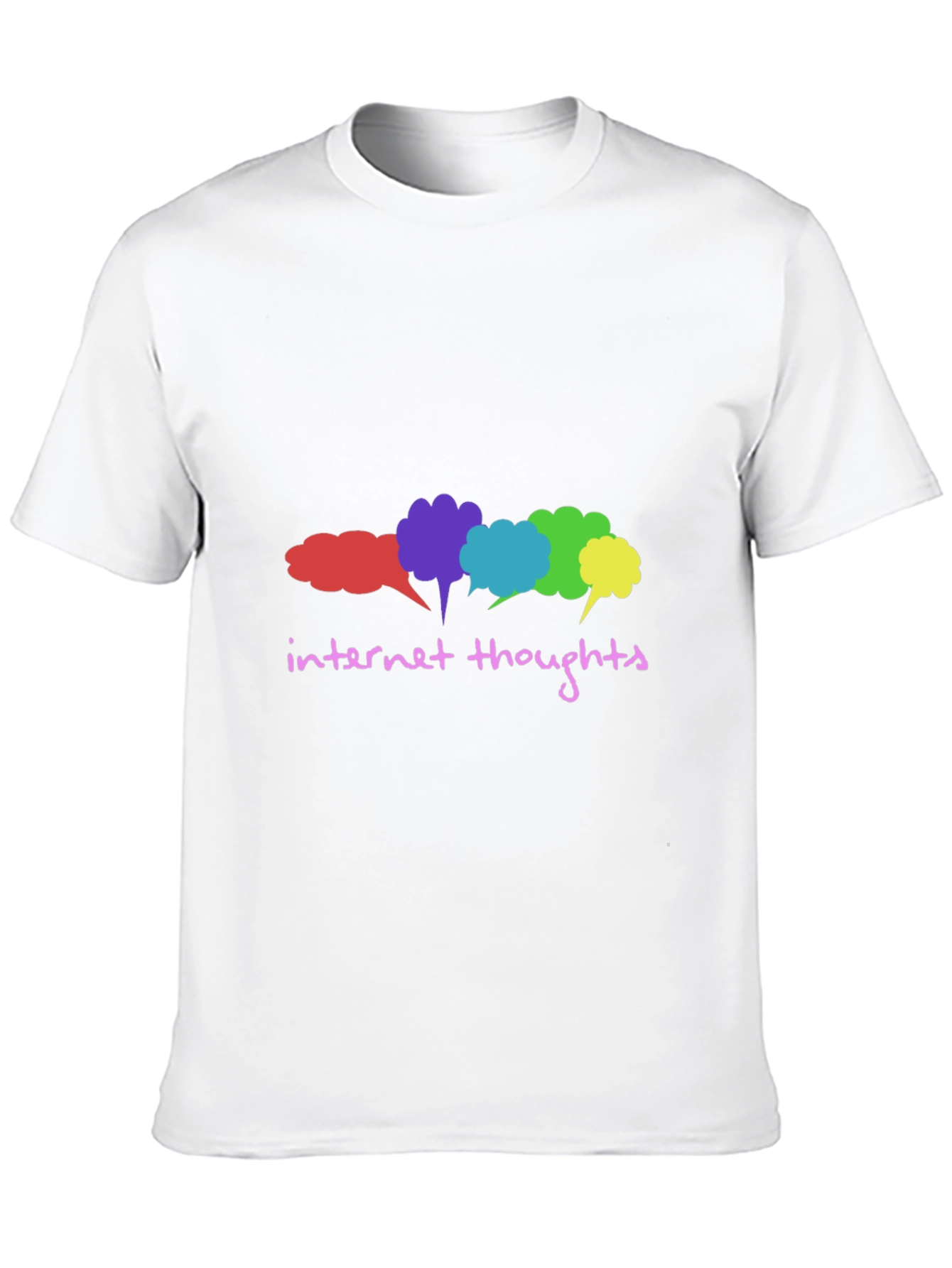 Internet Thoughts Graphic Tee - Trendy Black T-Shirt