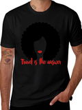 Travel is the Answer T-Shirt Afro Woman Graphic Tee