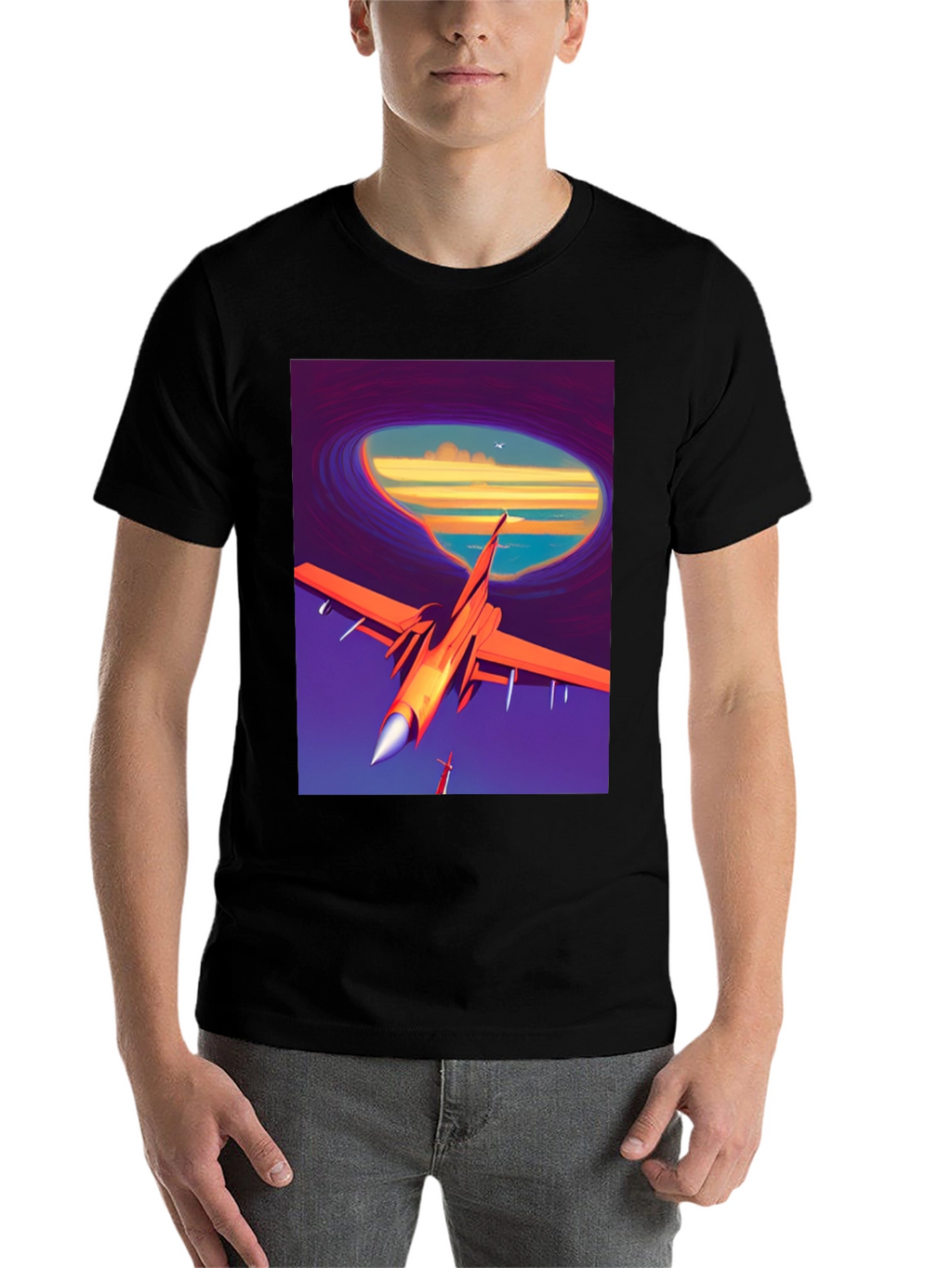 Retro Airplane T-Shirt - Artistic Aviation Tee