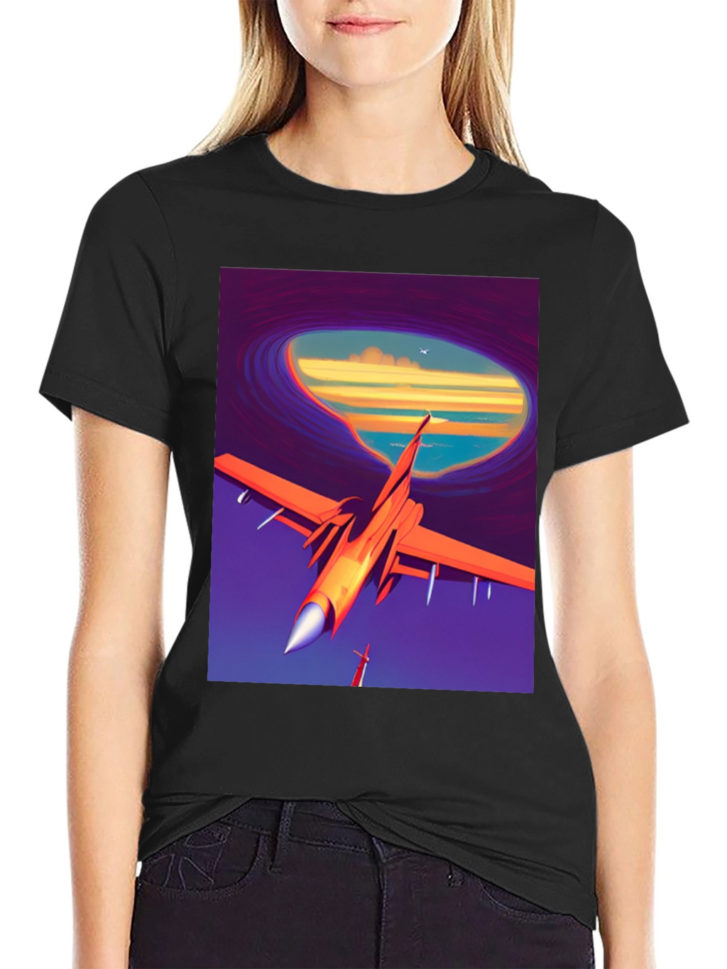 Retro Airplane T-Shirt - Artistic Aviation Tee