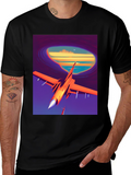 Retro Airplane T-Shirt - Artistic Aviation Tee