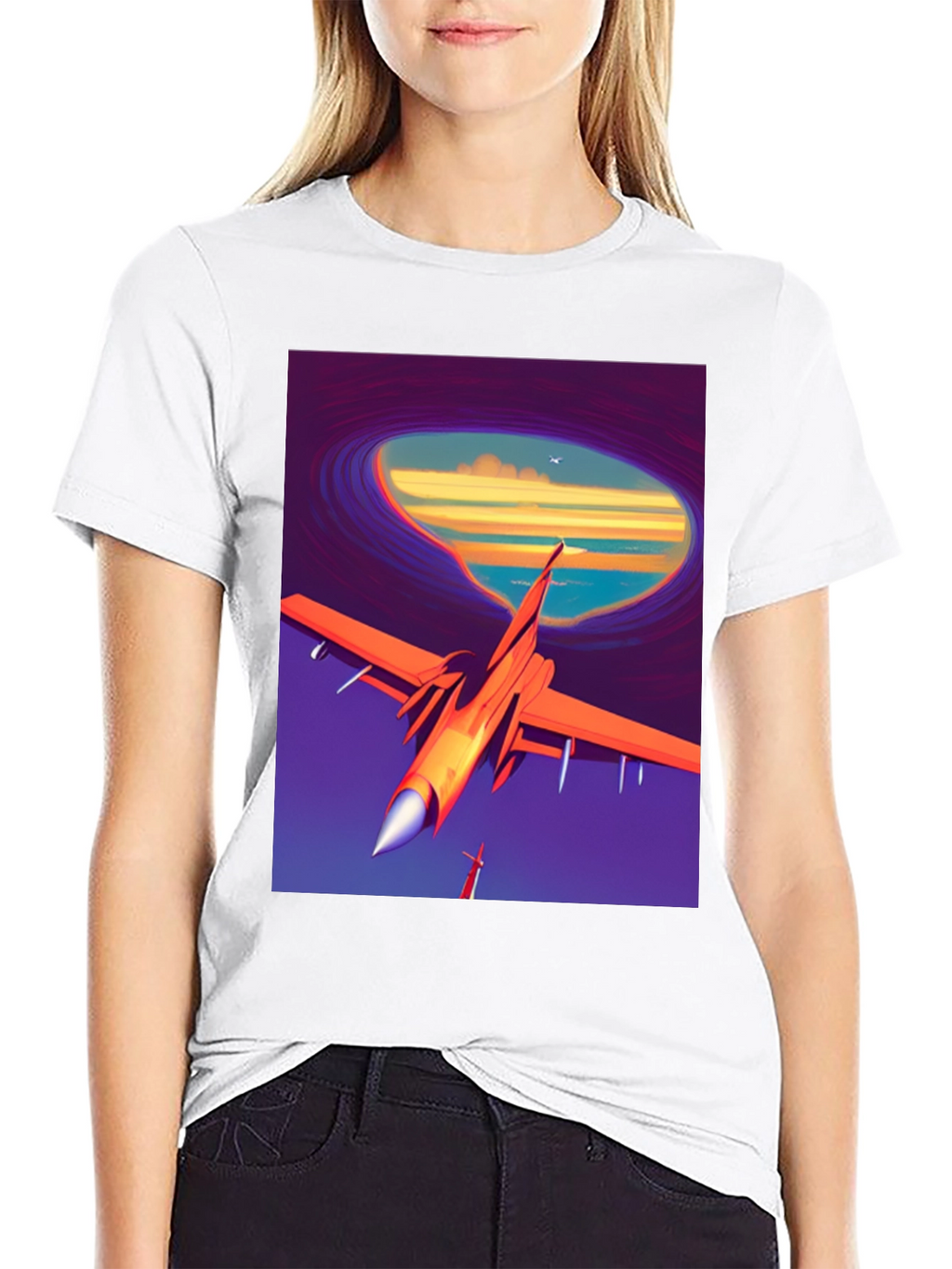 Retro Airplane T-Shirt - Artistic Aviation Tee