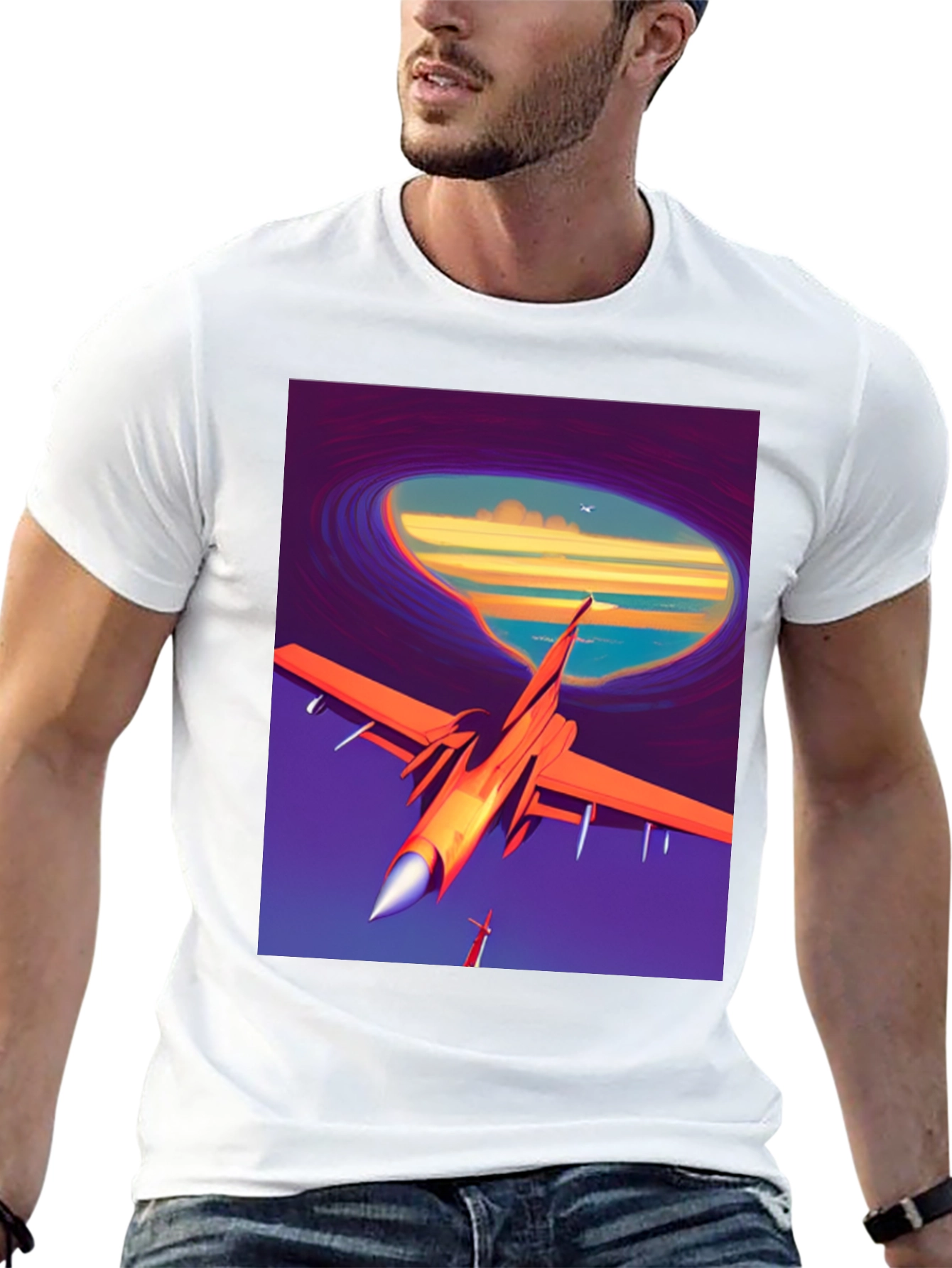 Retro Airplane T-Shirt - Artistic Aviation Tee