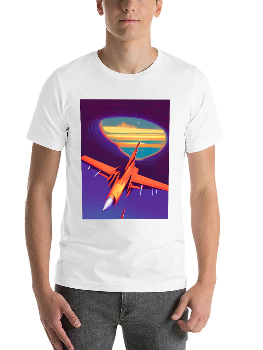 Retro Airplane T-Shirt - Artistic Aviation Tee