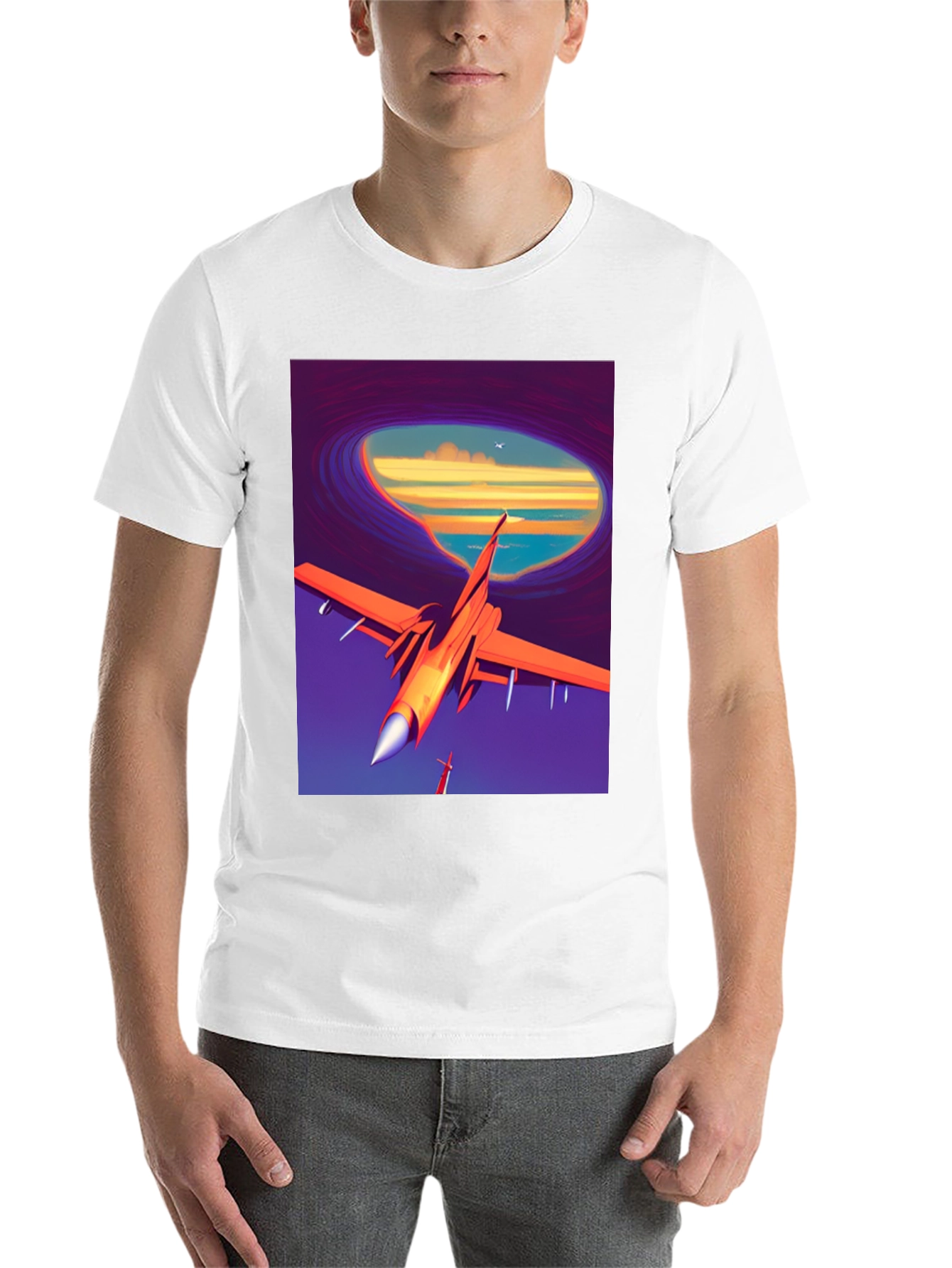 Retro Airplane T-Shirt - Artistic Aviation Tee