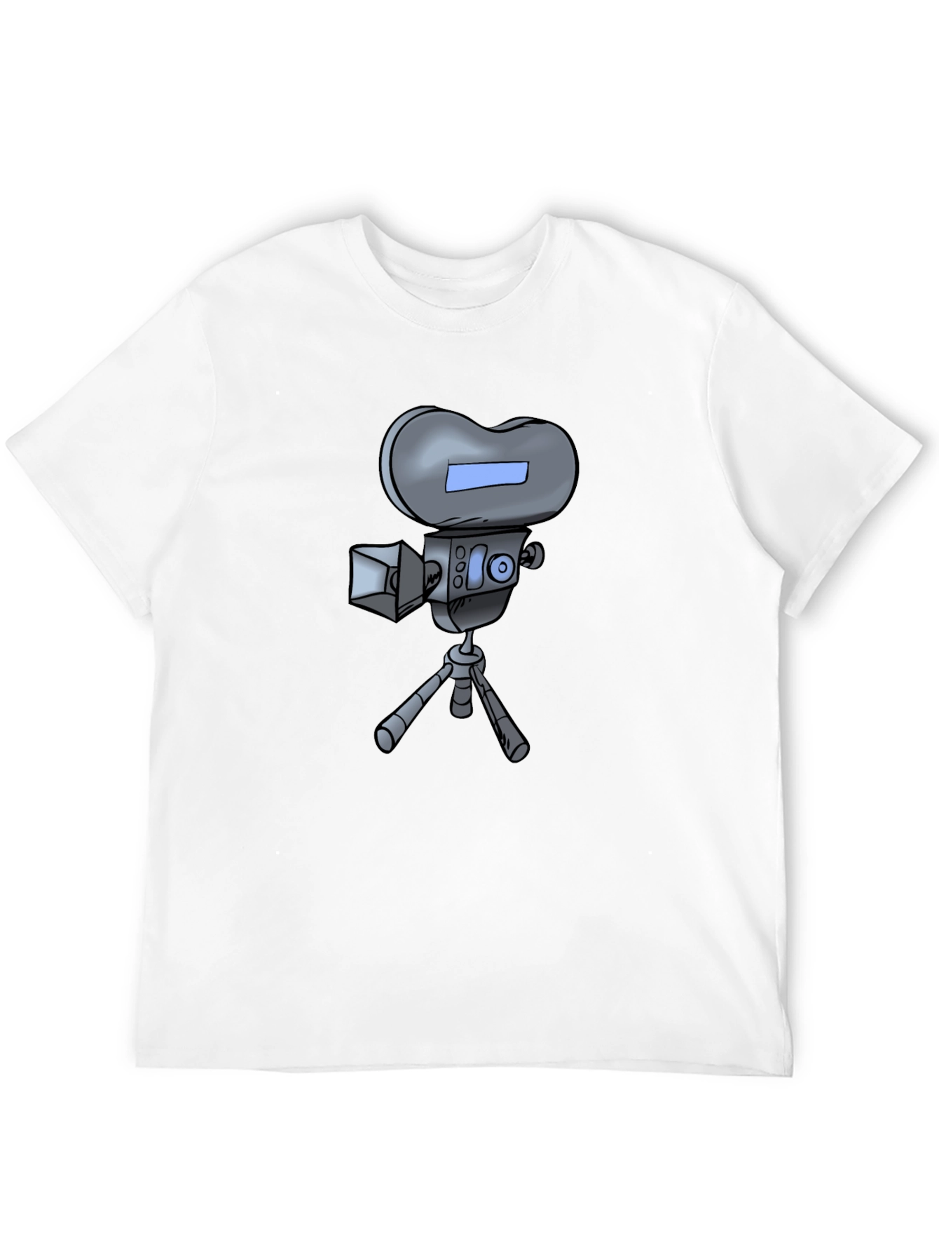 Retro Cartoon Camera T-Shirt - Black