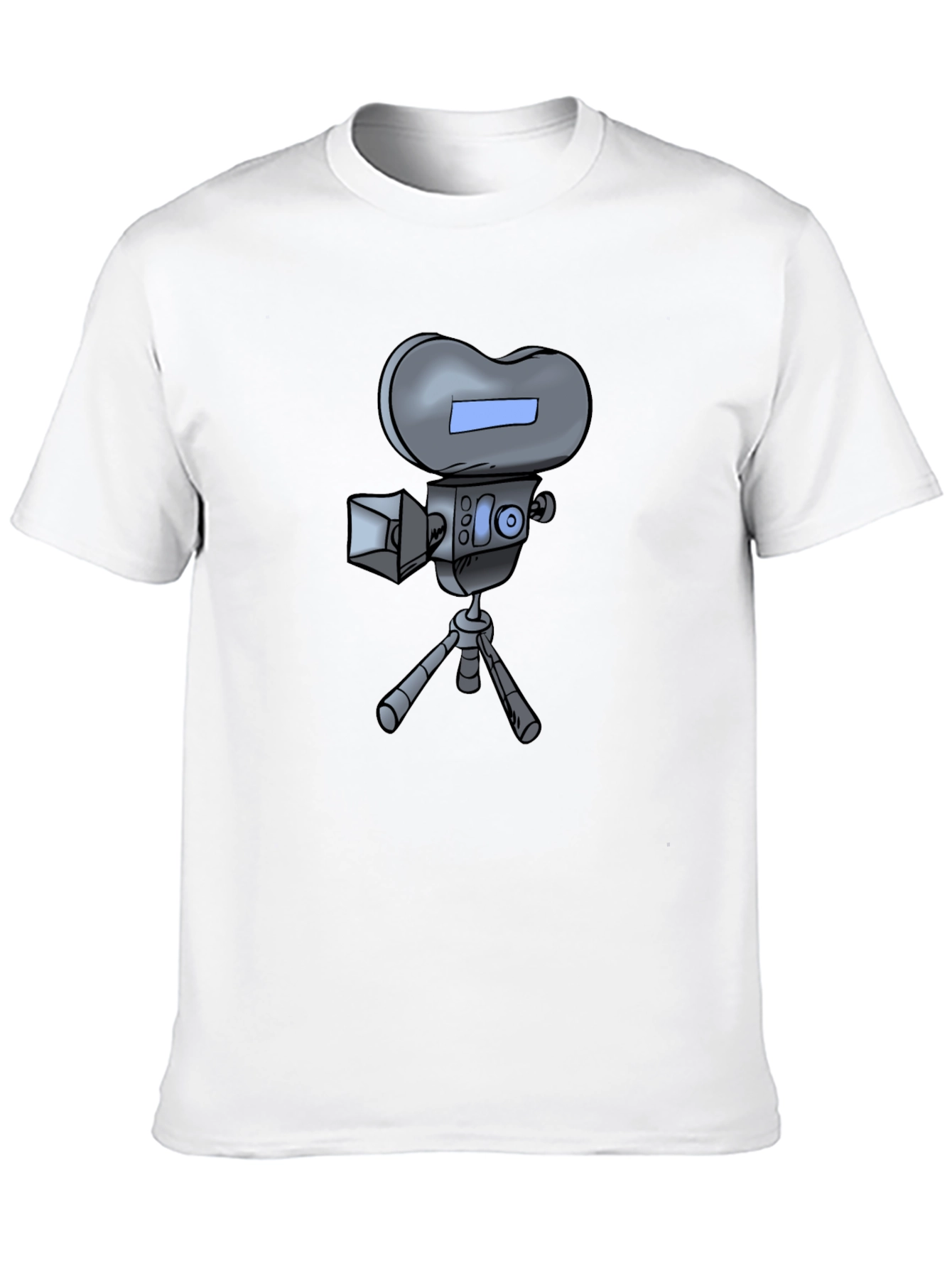Retro Cartoon Camera T-Shirt - Black