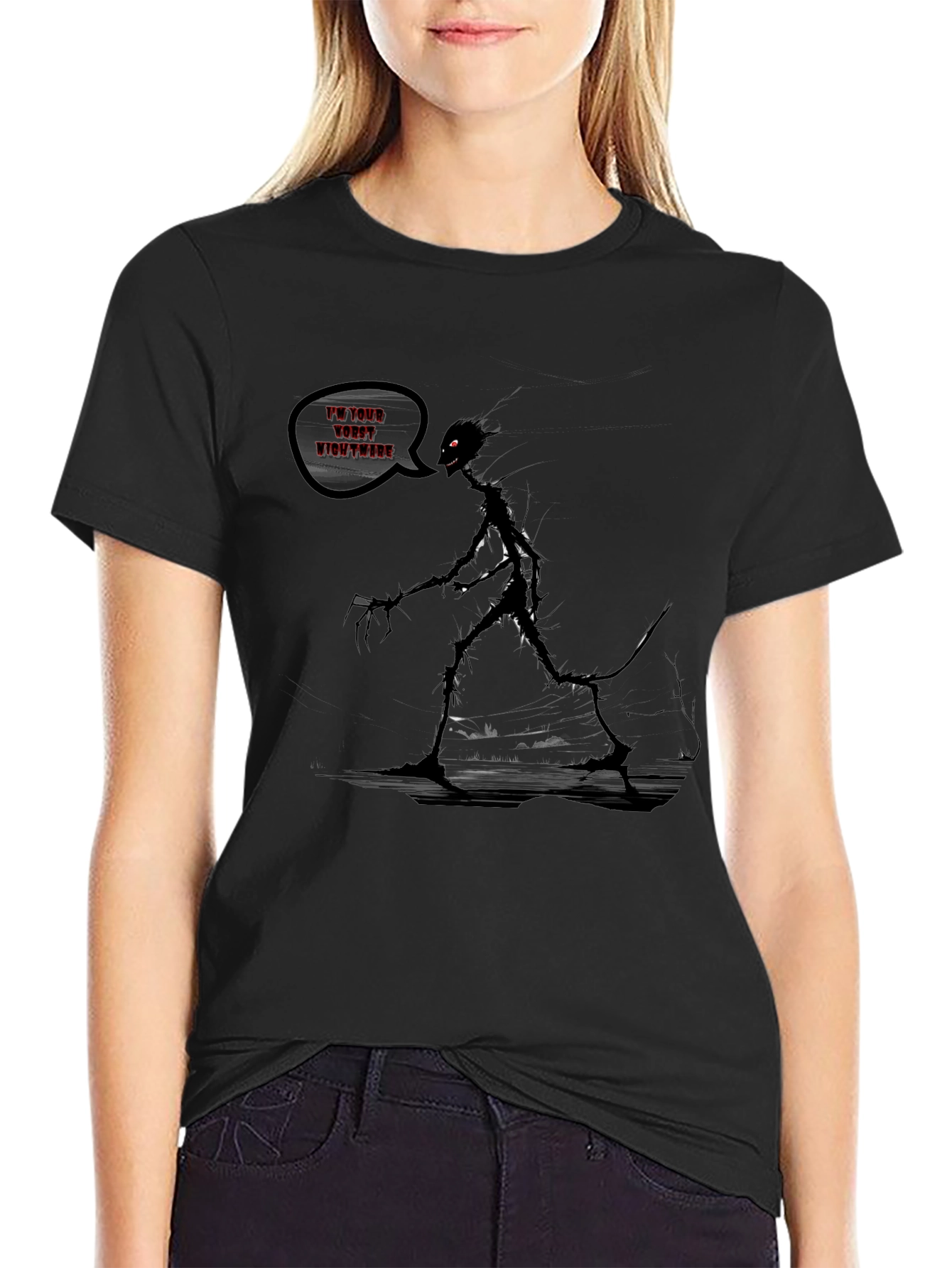 Nightmare Graphic T-Shirt - Dark Humor Tee