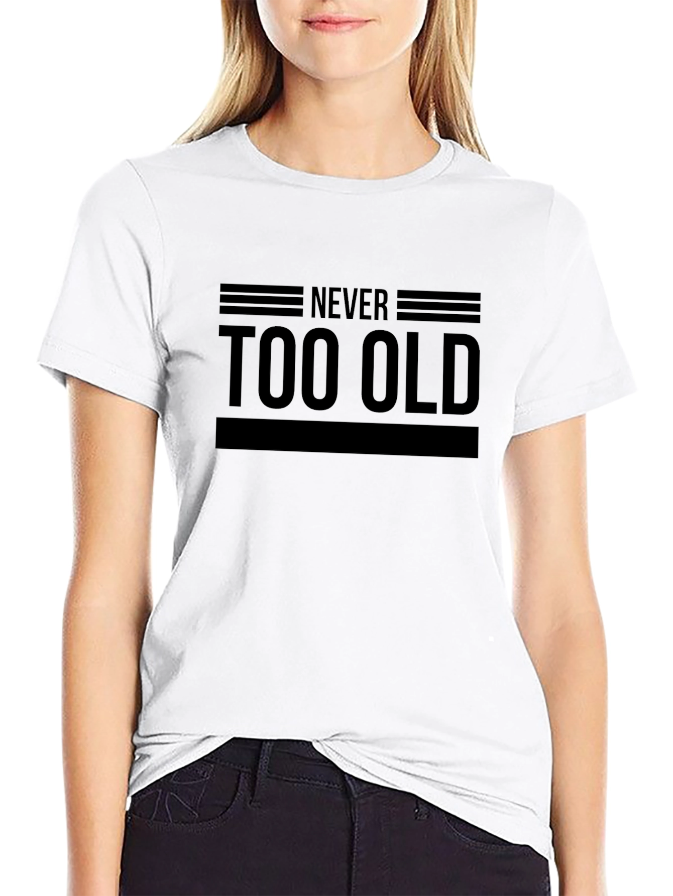 Never Too Old Black Graphic Tee
