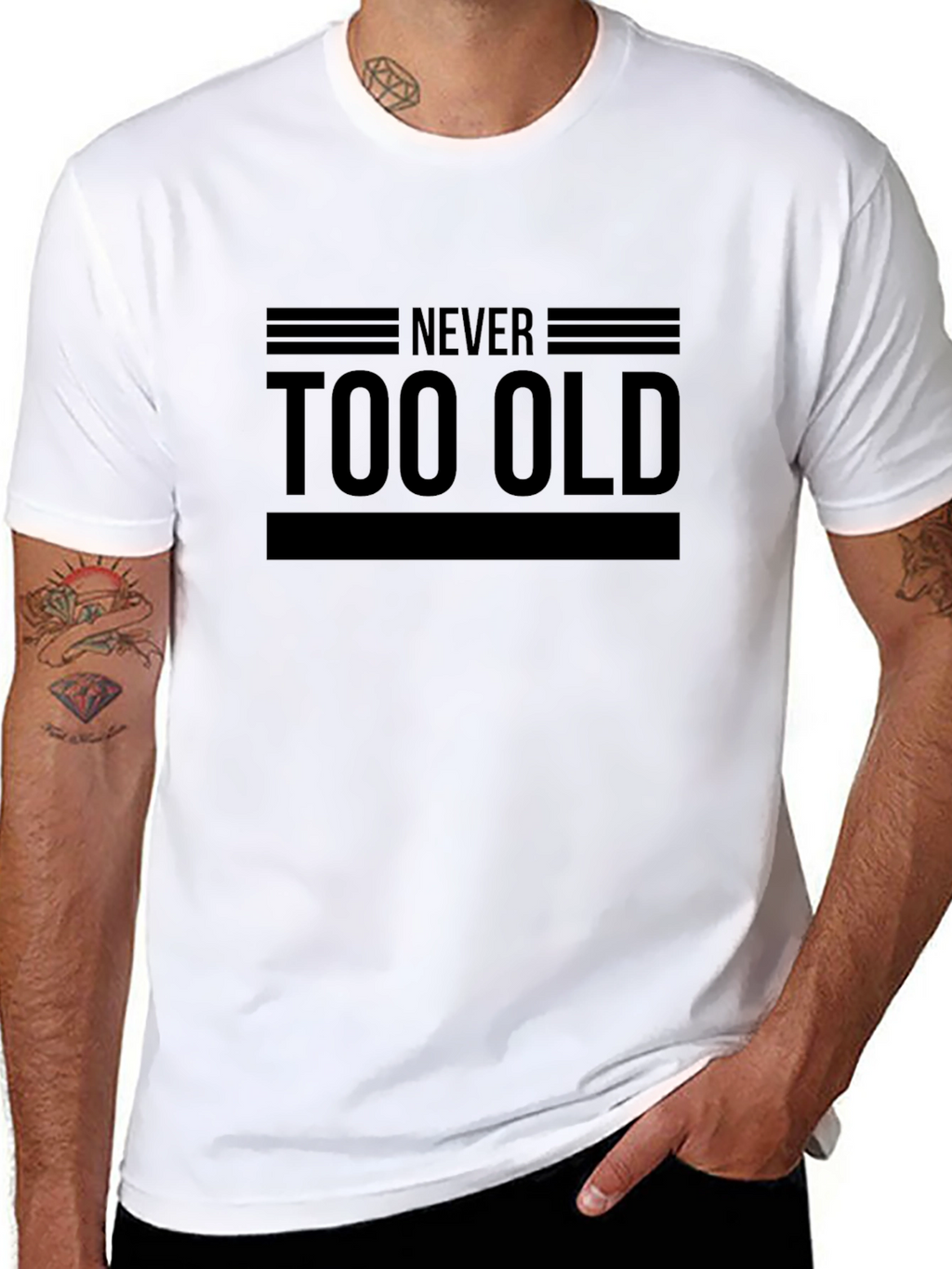 Never Too Old Black Graphic Tee