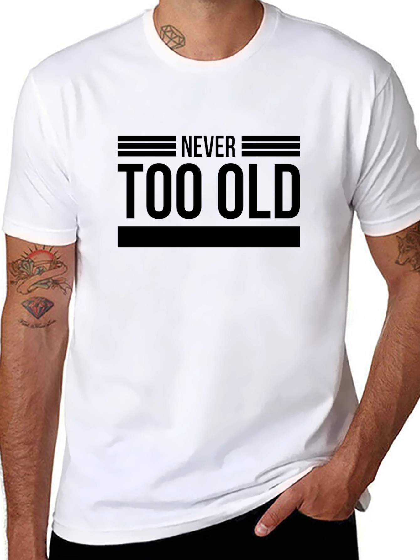 Never Too Old Black Graphic Tee