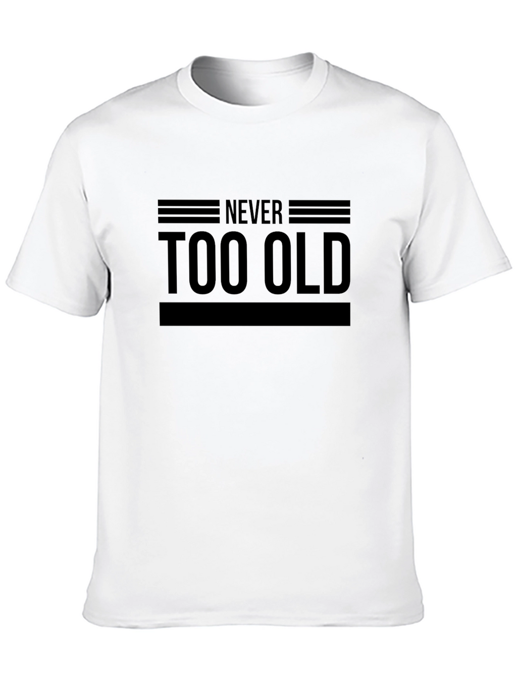 Never Too Old Black Graphic Tee